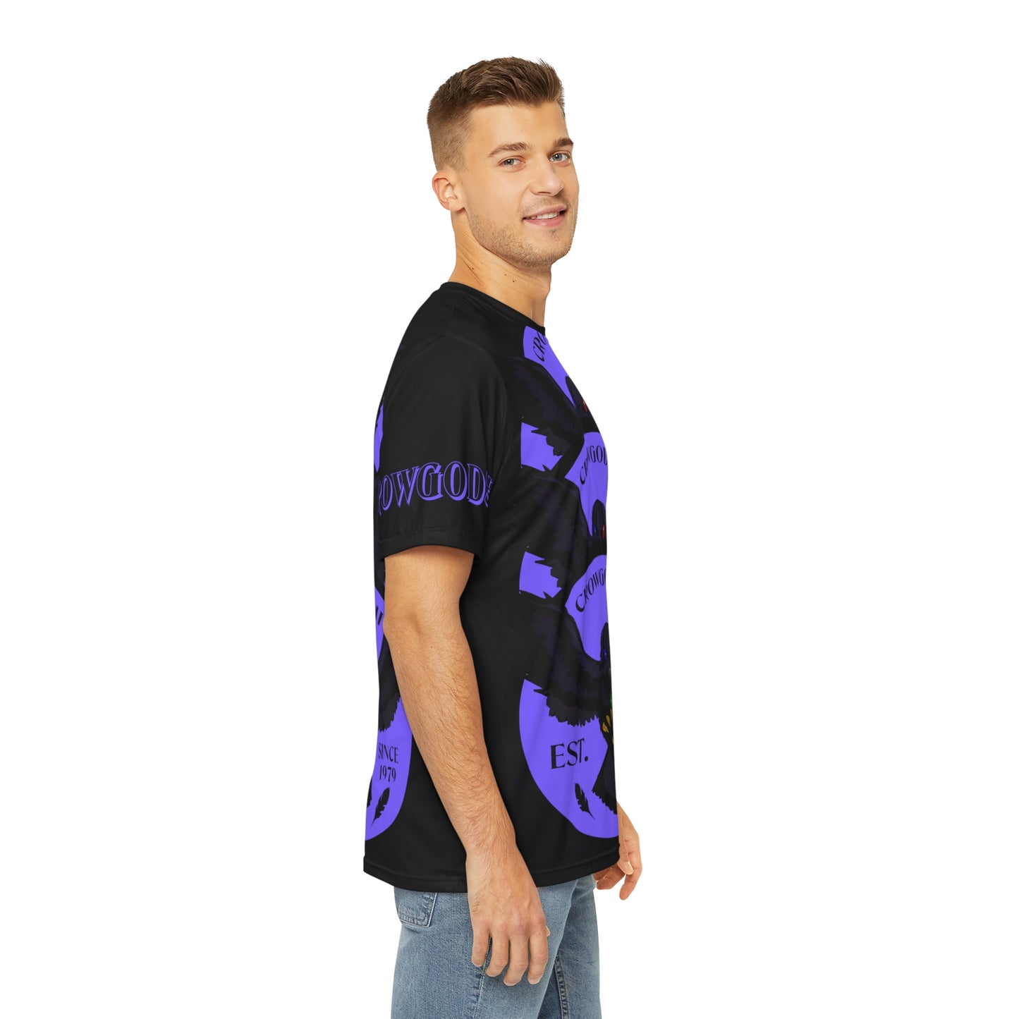 Special Edition Crowgodshi Designer T-shirt, PURPLE LOGO