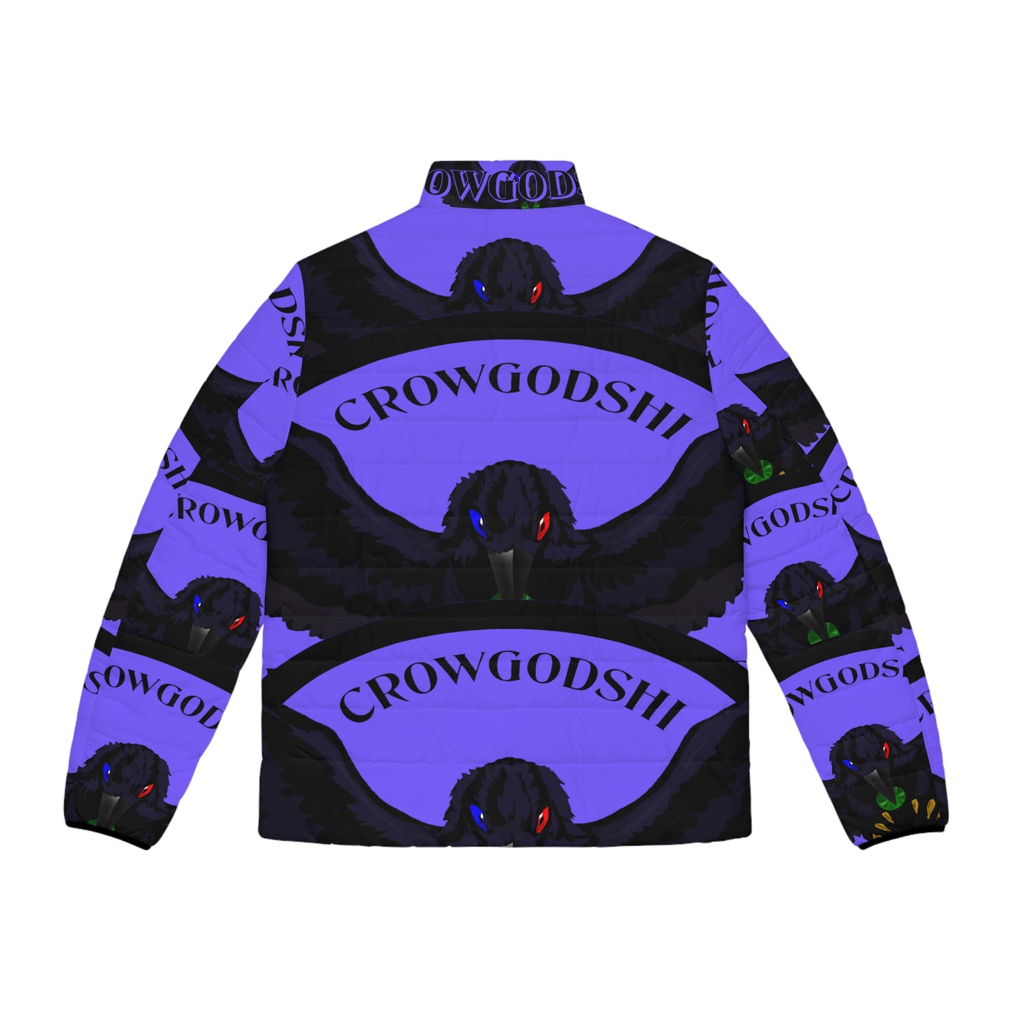 Men's Special Edition Crowgodshi Puffer Jacket, PURPLE LOGO