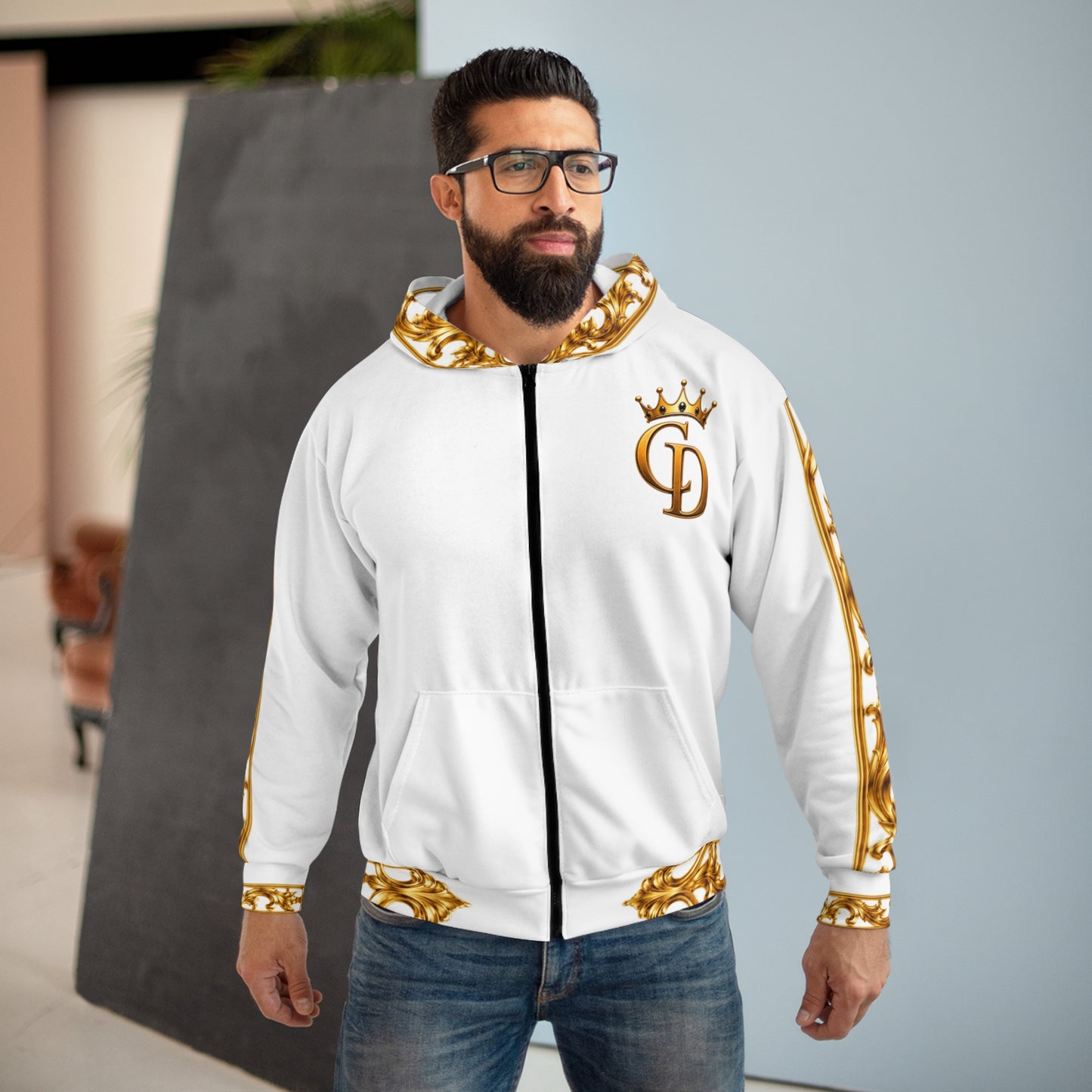 Crowgodshi Designer Zip Hoodie