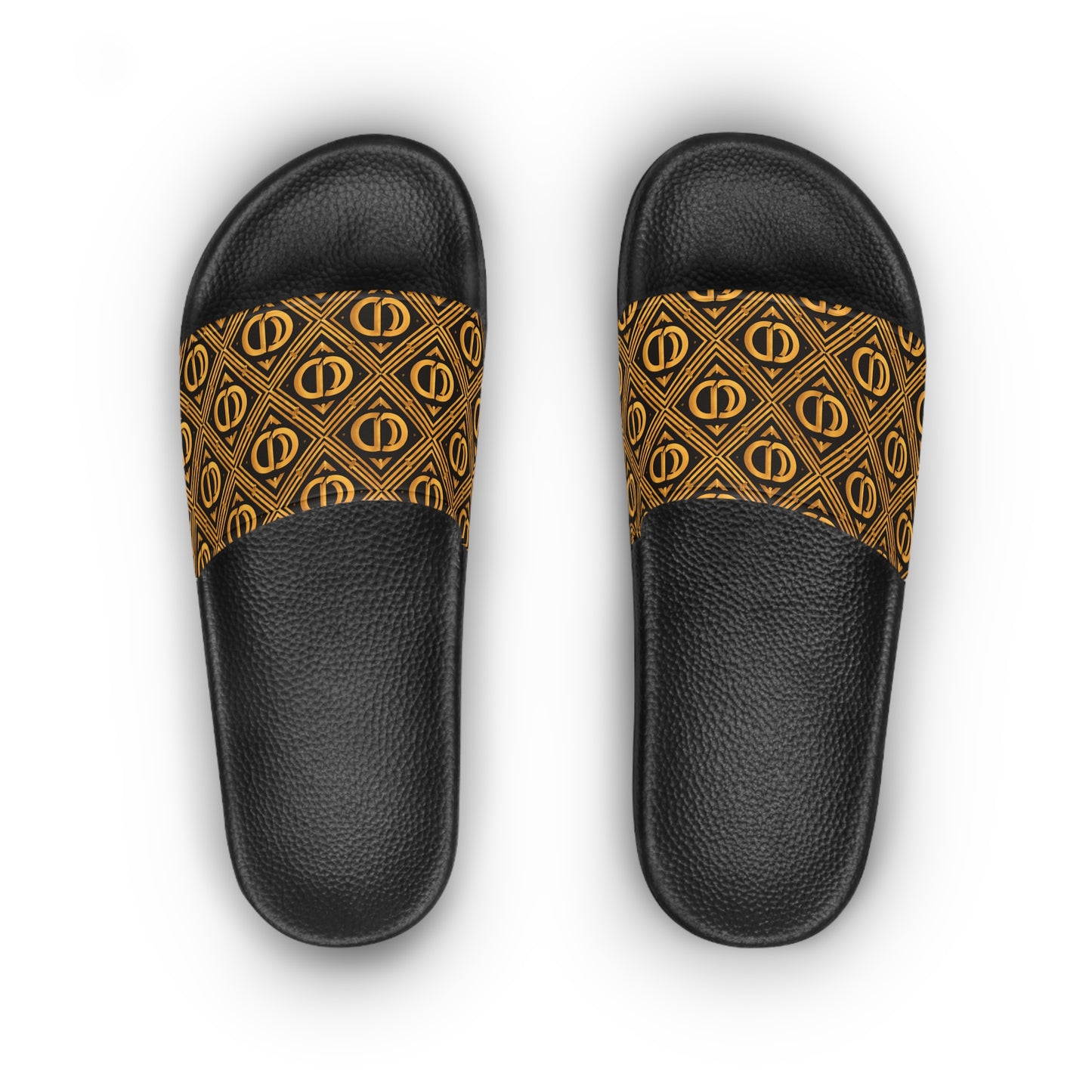 Crowgodshi Designer  Women's Luxury Black Pool Slides