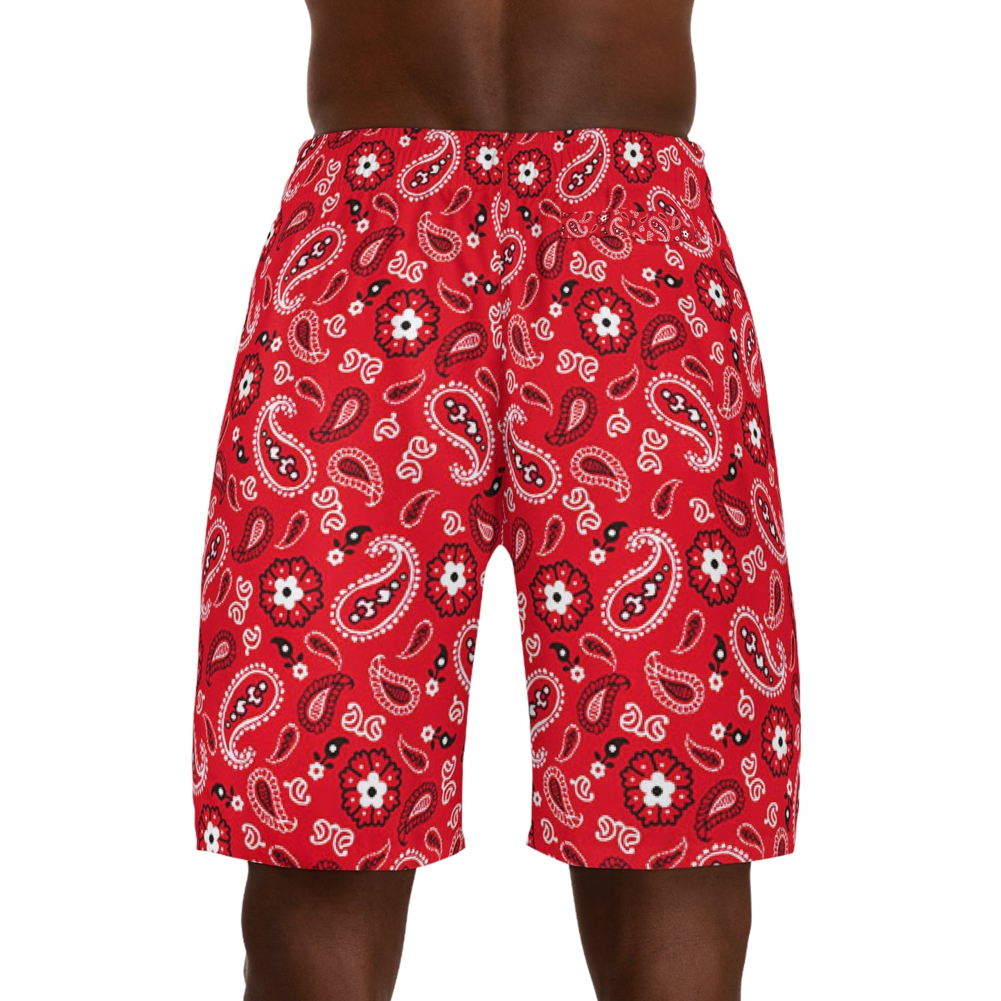 Crowgodshi Men's Red Colors Hawaiian Shorts