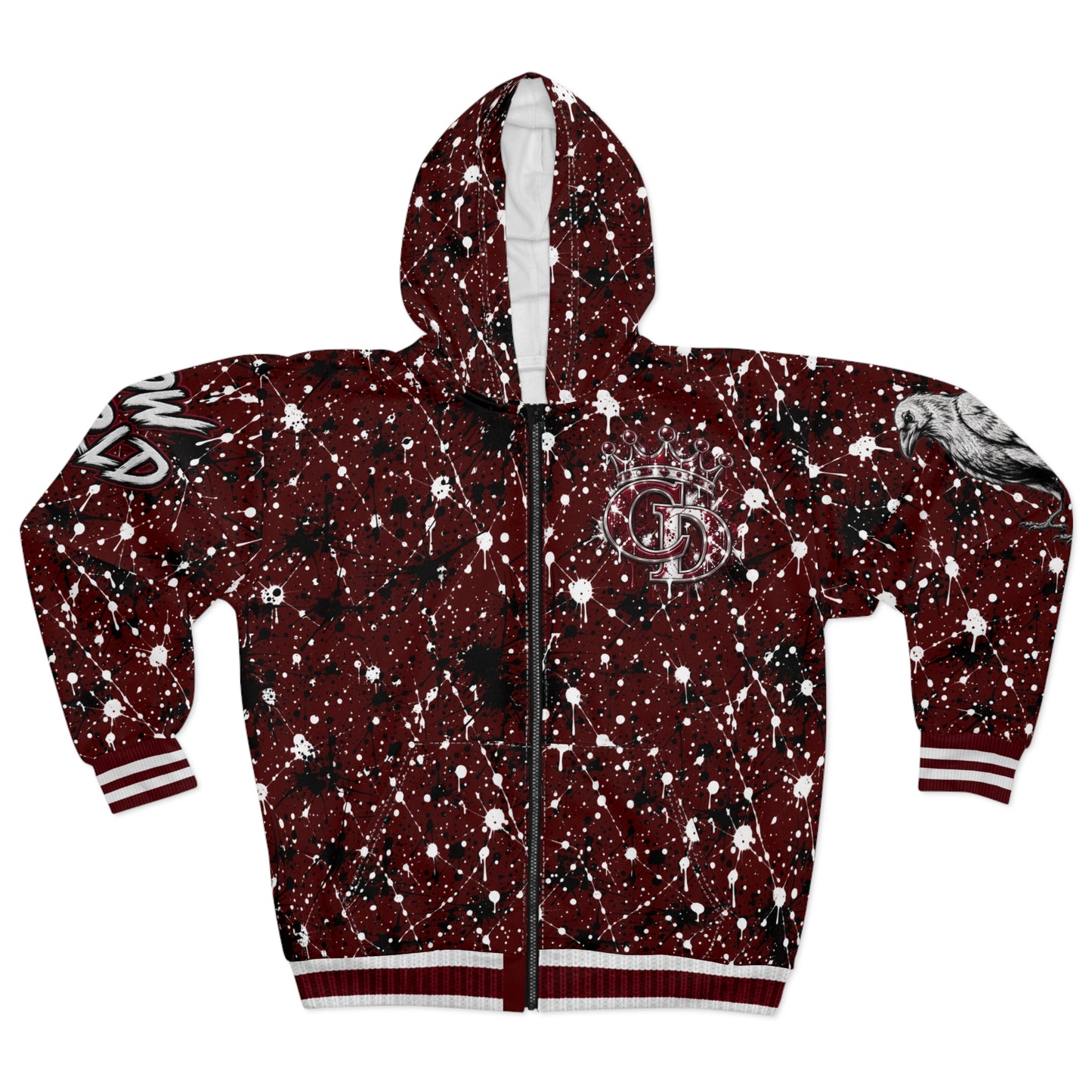 Crowgodshi Designer Zip Hoodie
