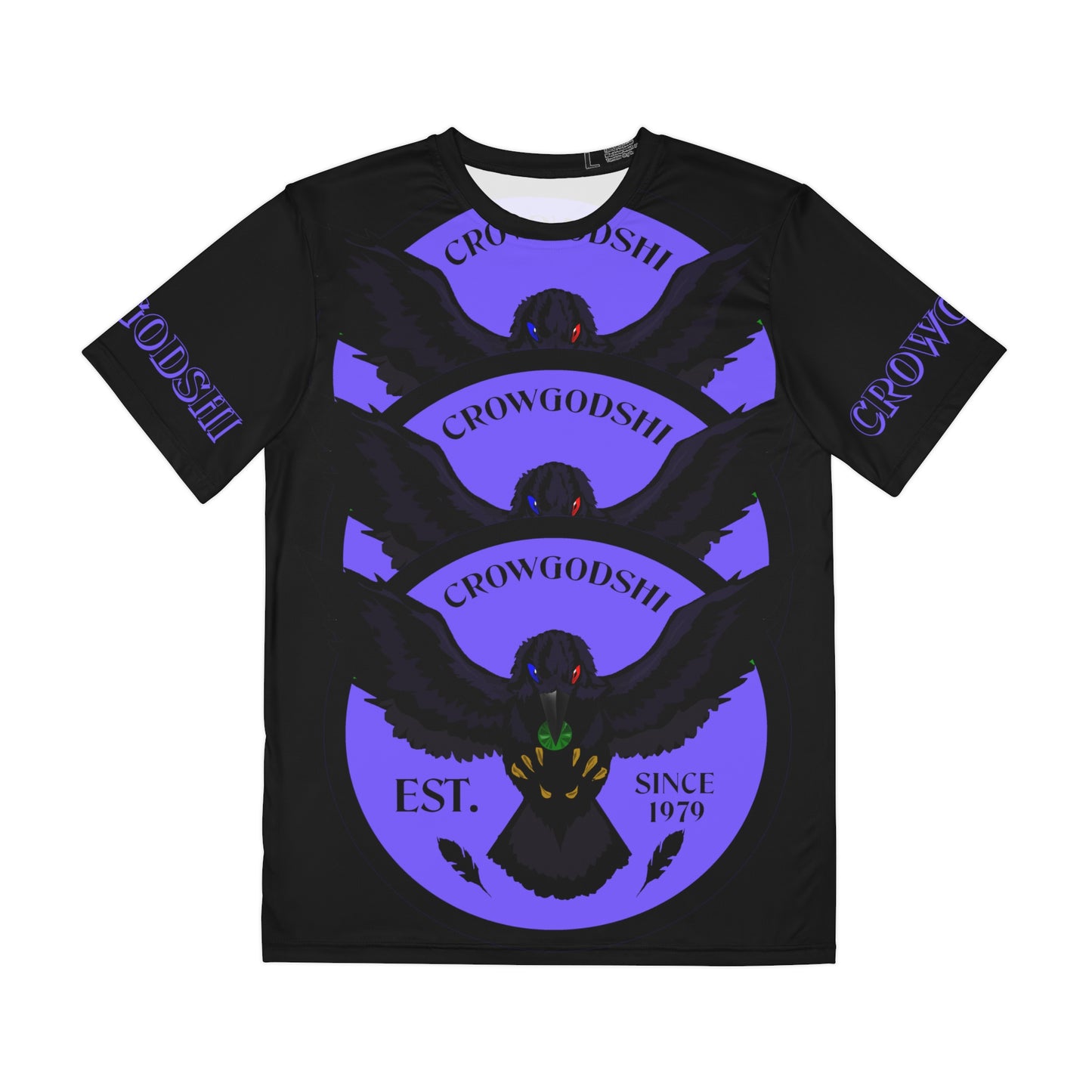 Special Edition Crowgodshi Designer T-shirt, PURPLE LOGO