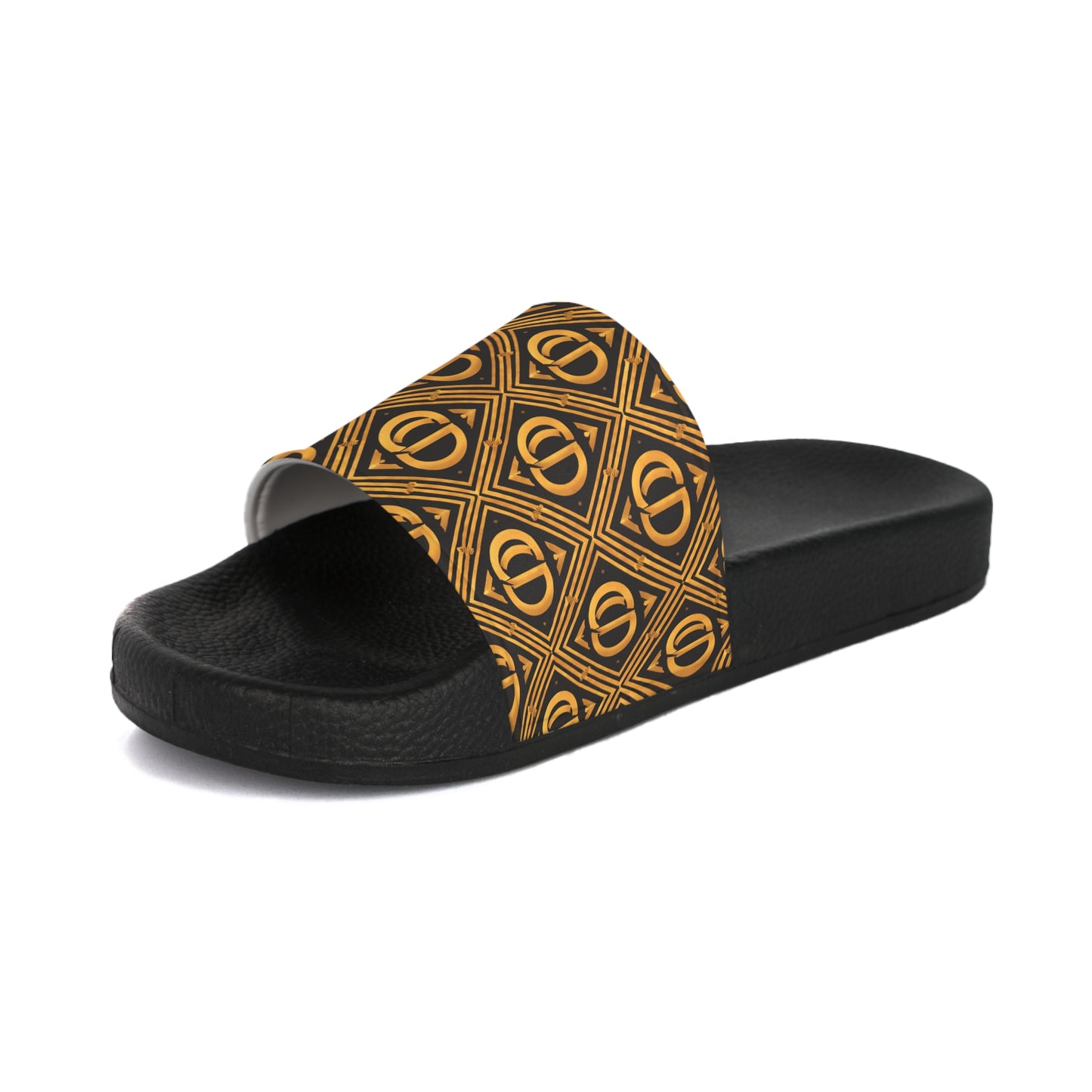 Crowgodshi Designer  Women's Luxury Black Pool Slides