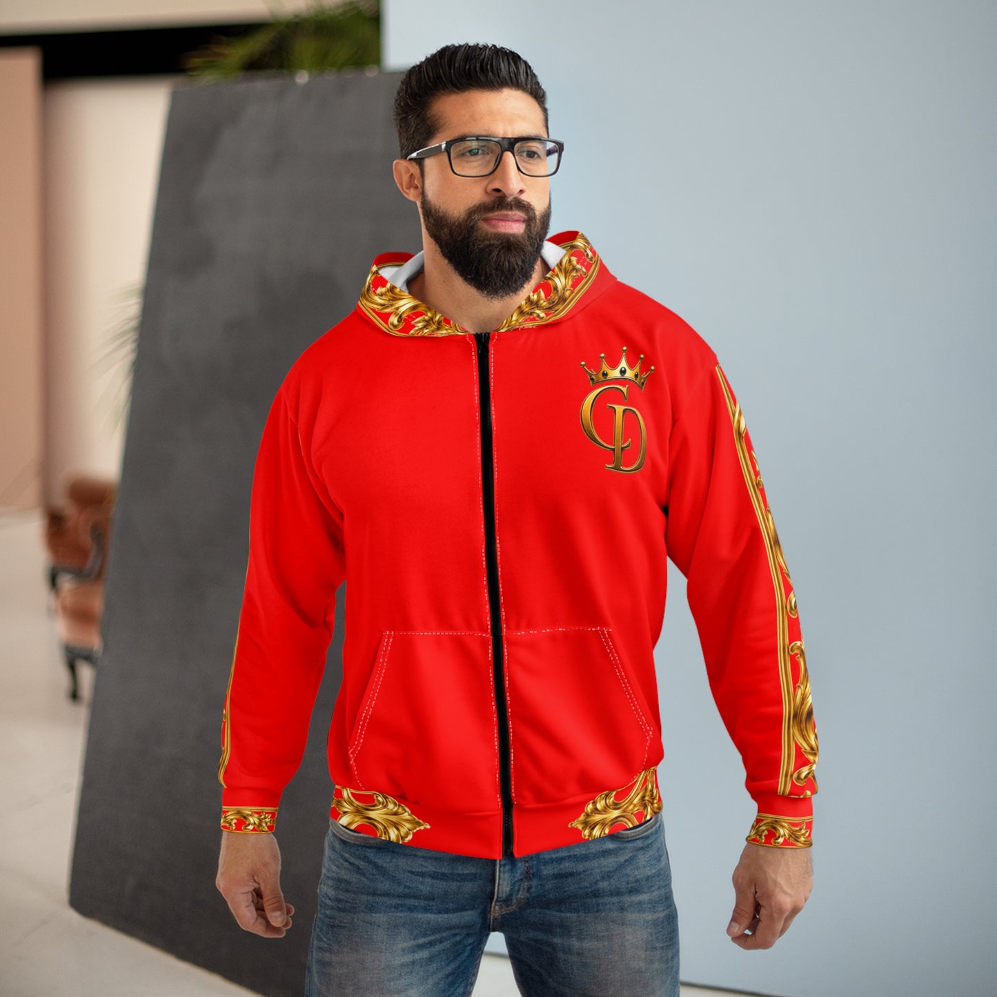 Crowgodshi Designer Zip Hoodie