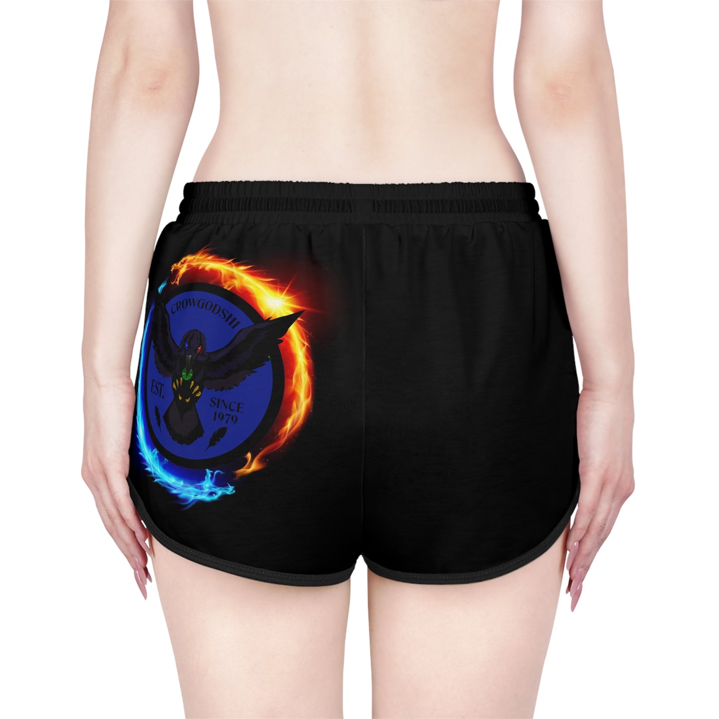 Crowgodshi Designer Ying Yang Dragons Shorts