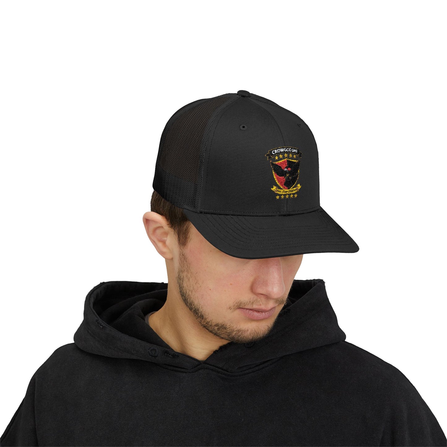 Crowgodshi Military Squadron Crest Snapback Trucker Cap