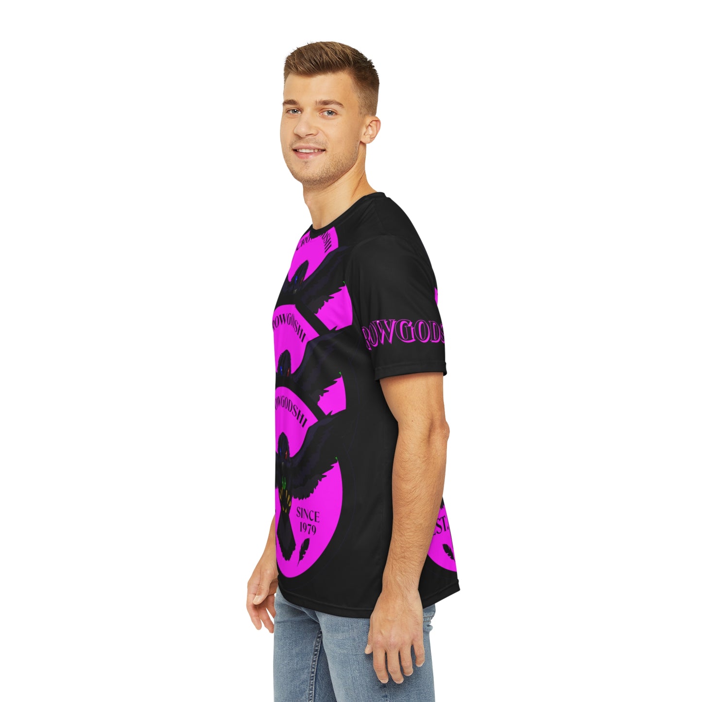 Special Edition Crowgodshi Designer T-shirt, PINK LOGO