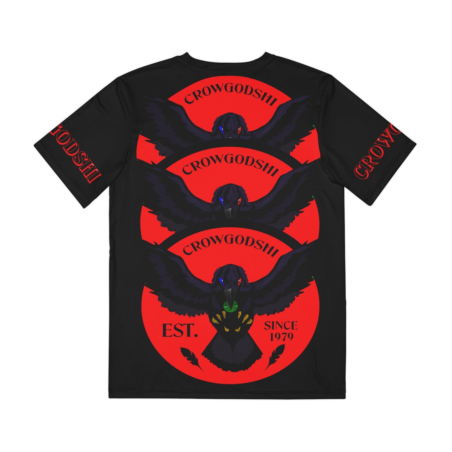 Special Edition Crowgodshi Designer T-shirt, RED LOGO