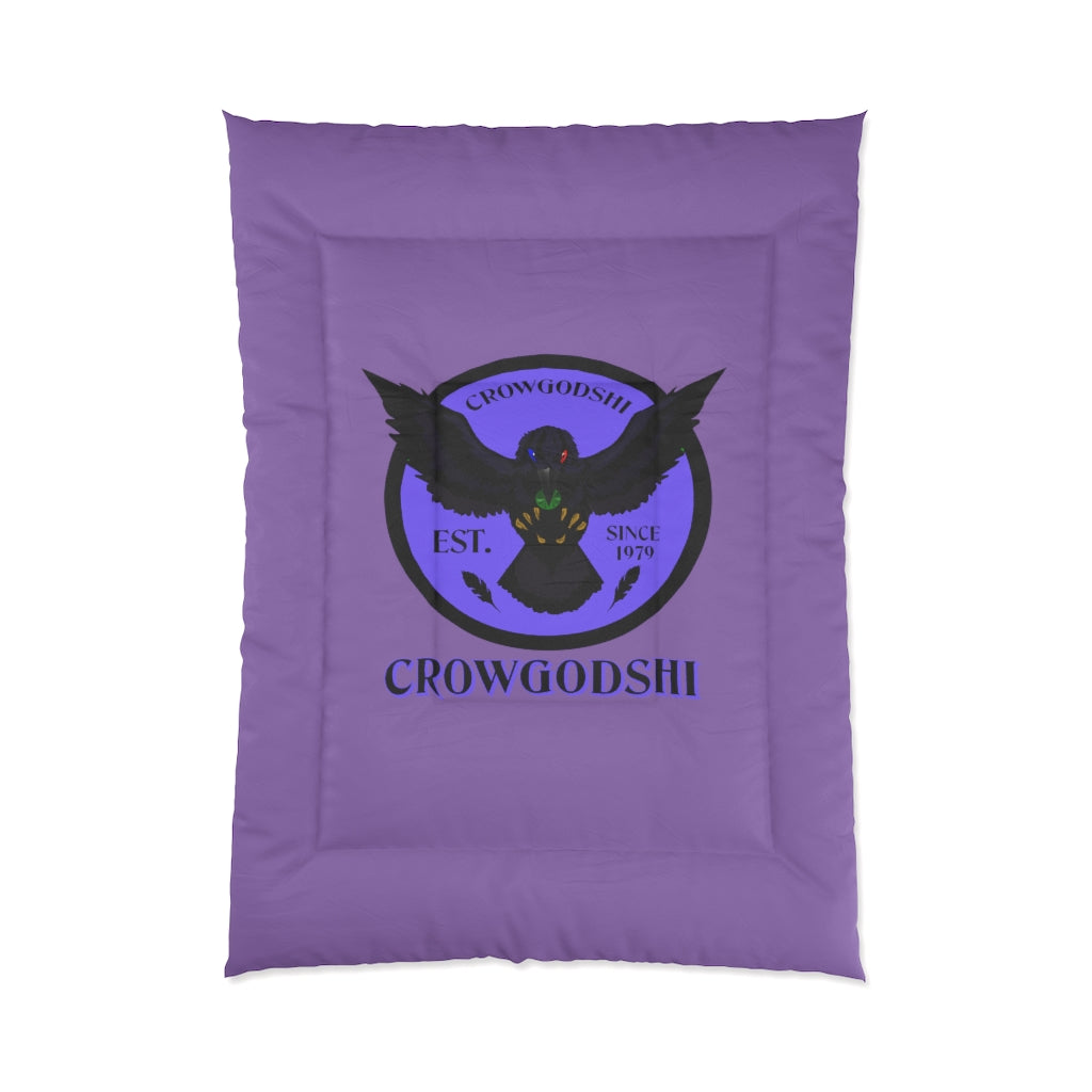 Crowgodshi First Generation Comforter, PURPLE LOGO