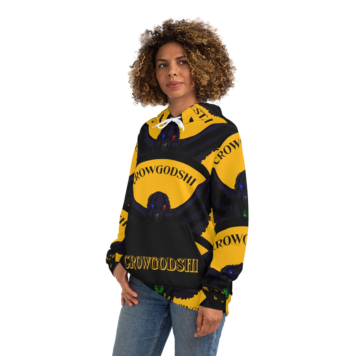 Special Edition Crowgodshi Designer Hoodie, GOLD LOGO