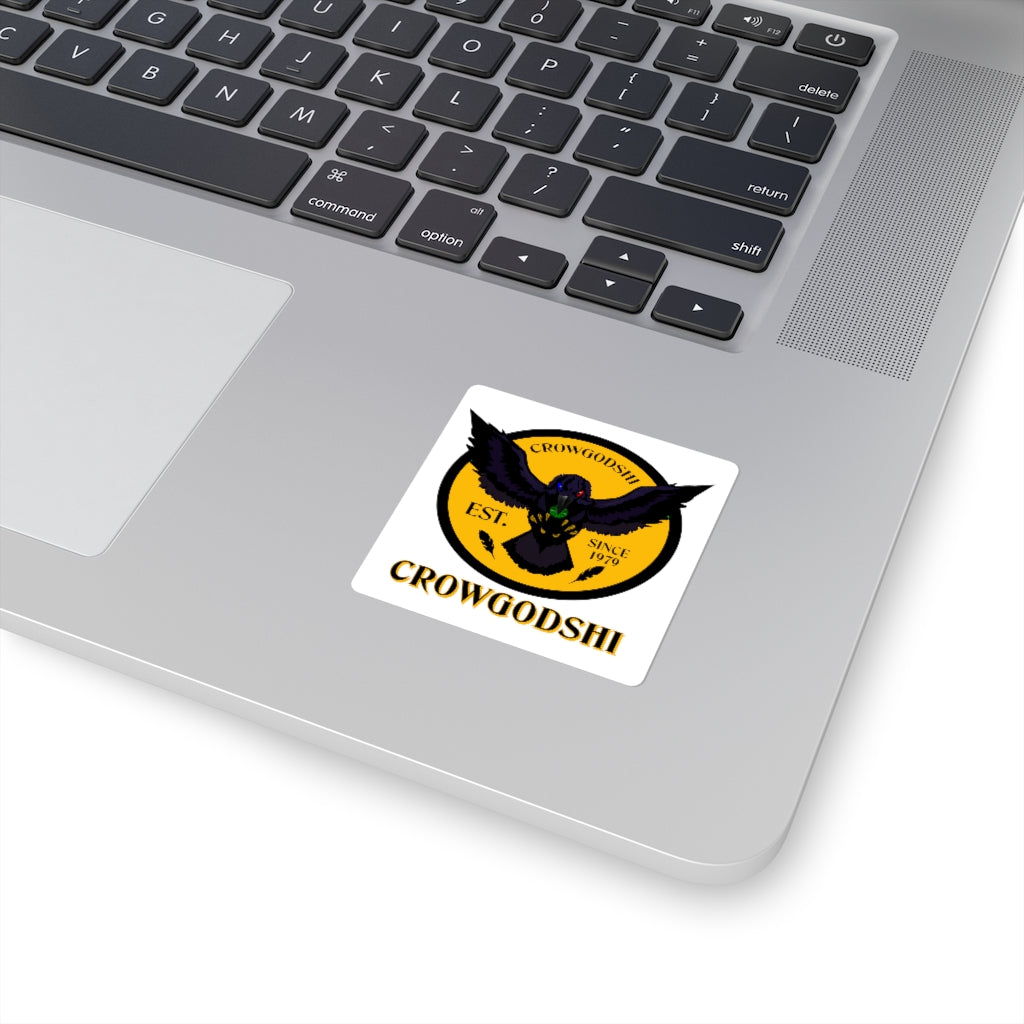 Crowgodshi Square Stickers, GOLD LOGO