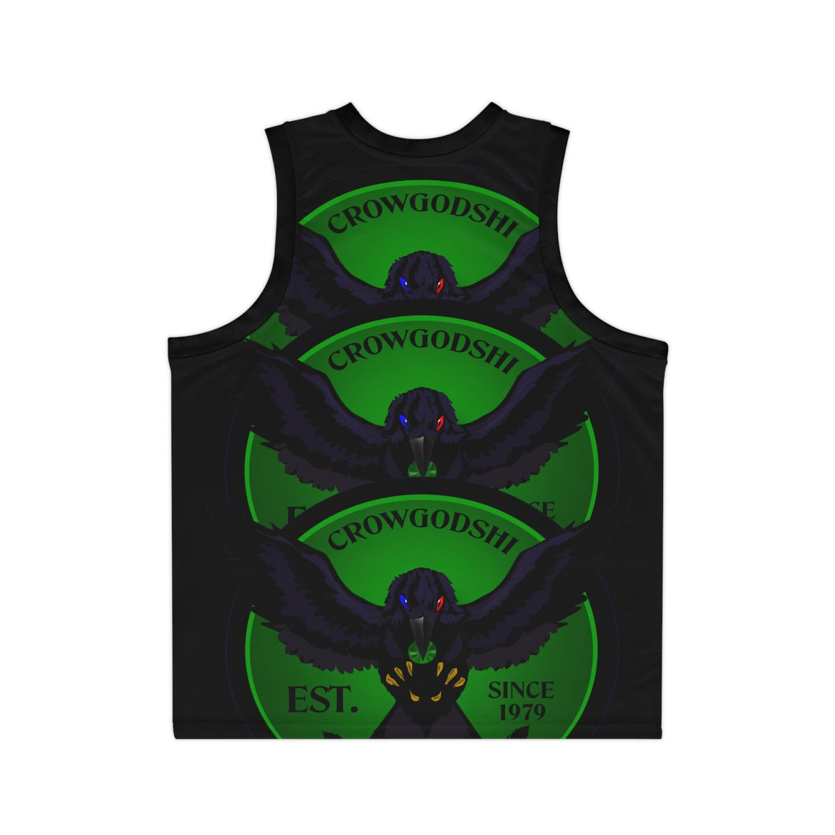 Special Edition Crowgodshi Designer Basketball Jersey, GREEN LOGO