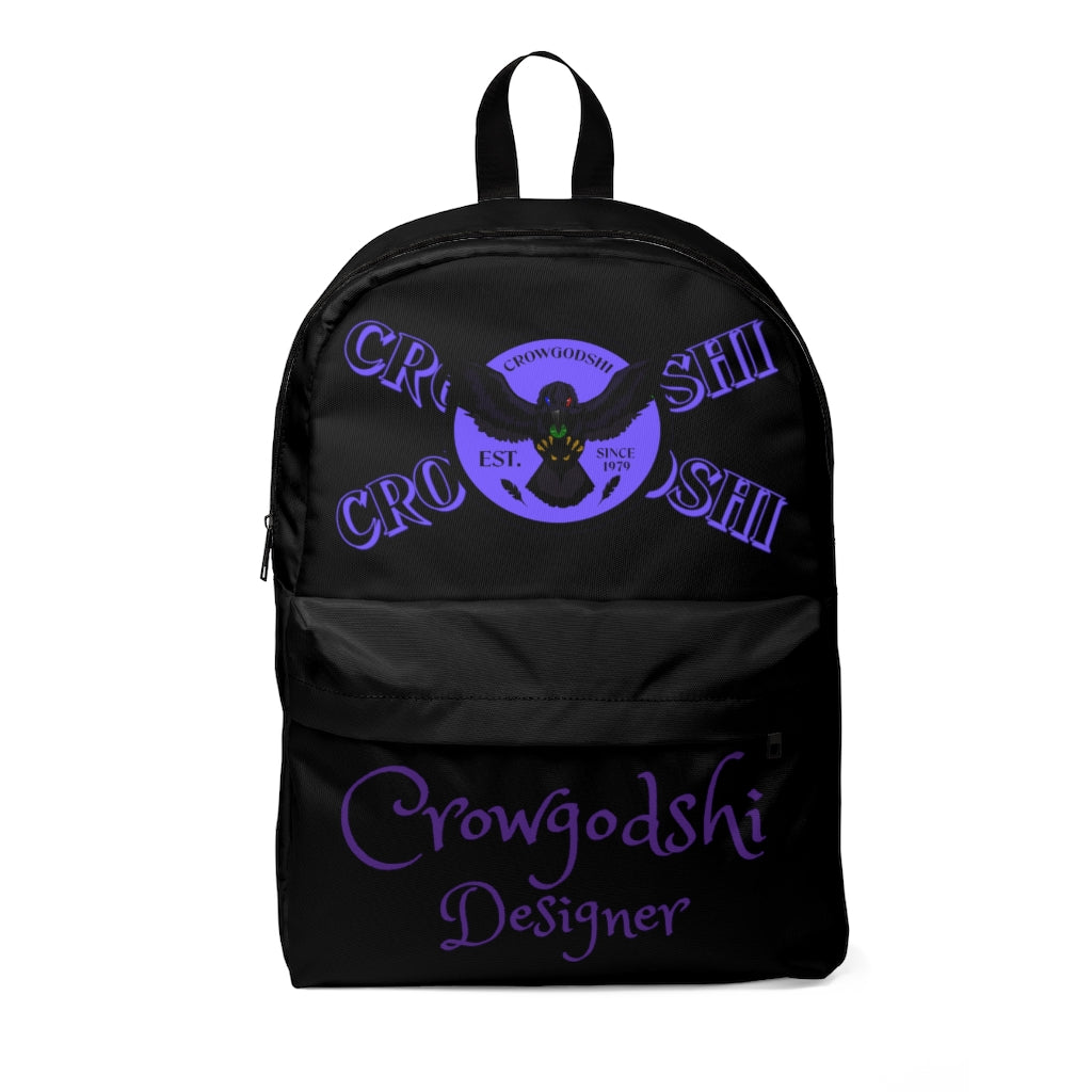 Crowgodshi Designer-X Backpack, PURPLE LOGO
