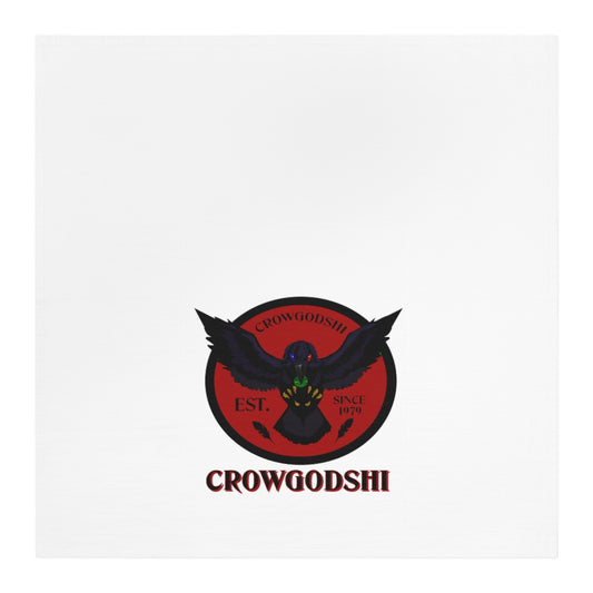 Crowgodshi Kitchen Towel, BURGUNDY LOGO
