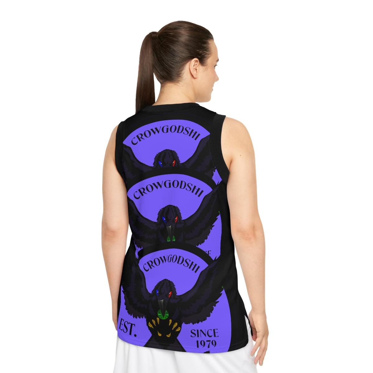 Special Edition Crowgodshi Designer Basketball Jersey, PURPLE LOGO