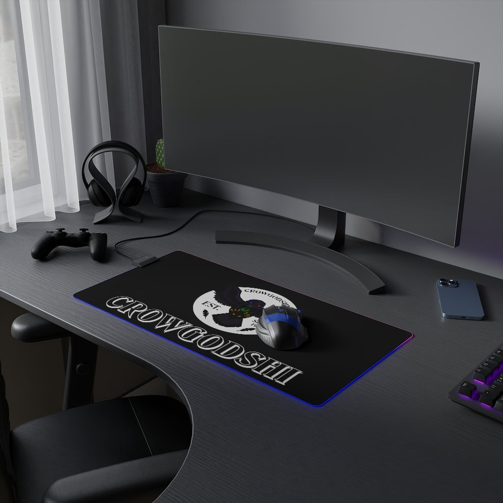 Crowgodshi LED Mouse Pad, WHITE