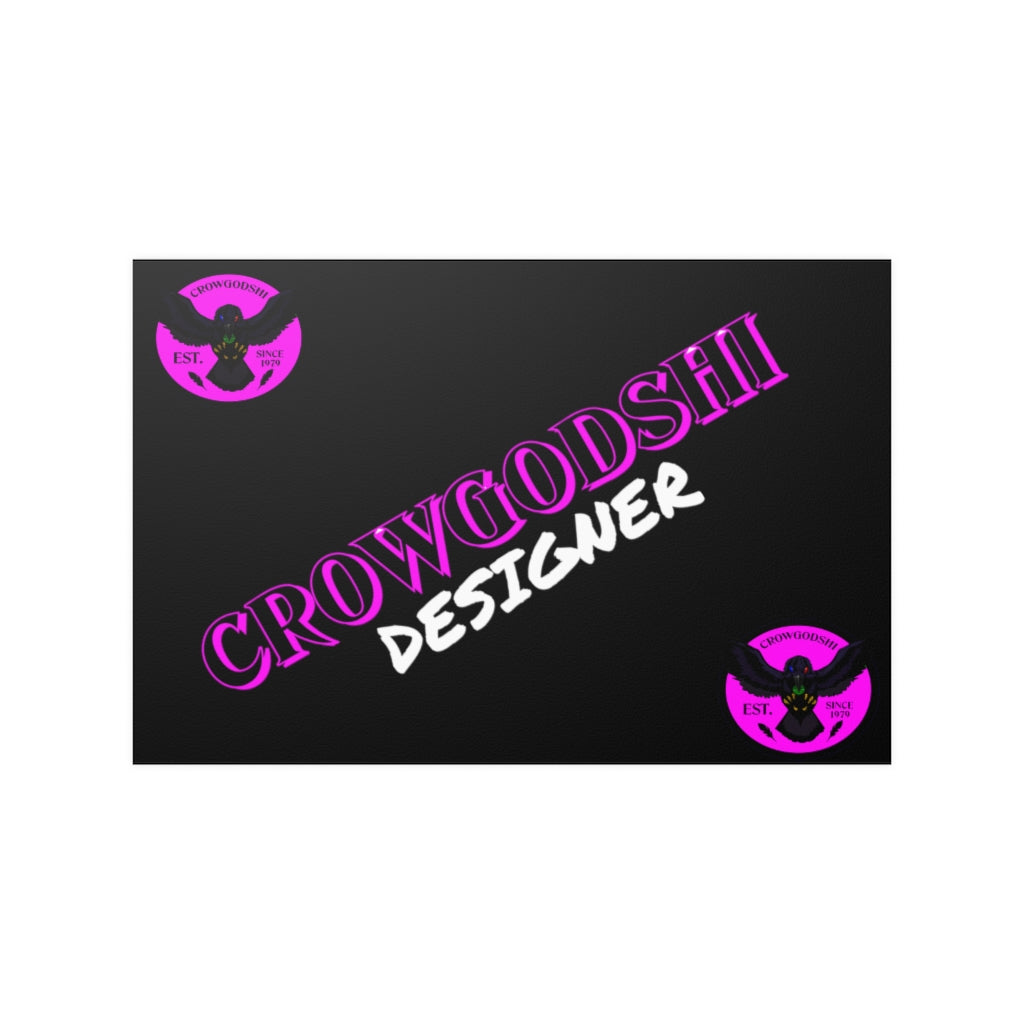 Crowgodshi Designer Satin Posters, PINK