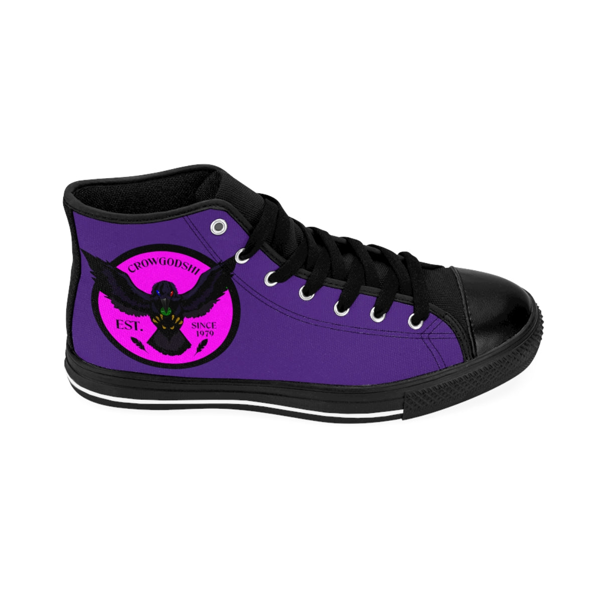 Crowgodshi 2nd Gen. High-Tops, PINK LOGO