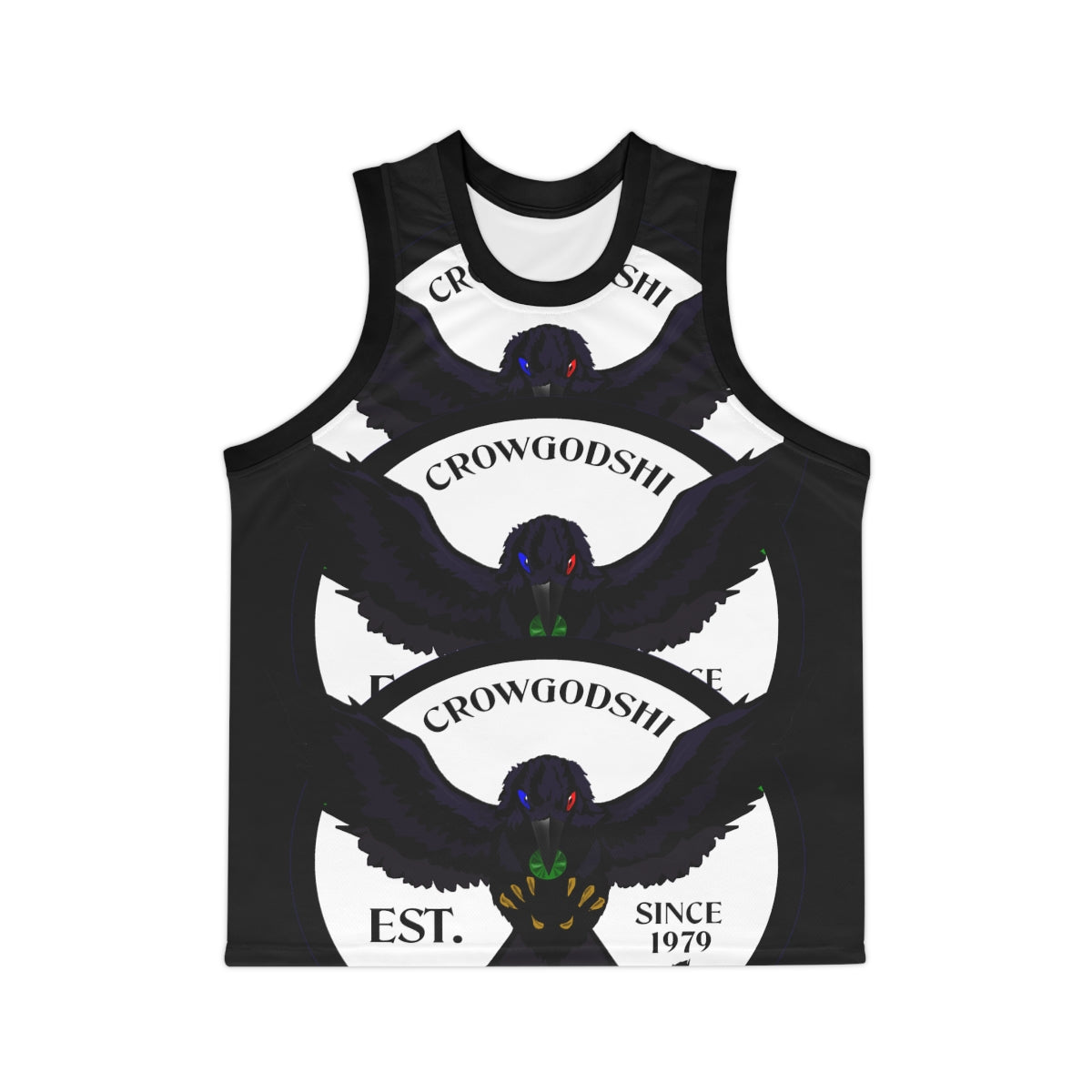 Special Edition Crowgodshi Designer Basketball Jersey, WHITE LOGO