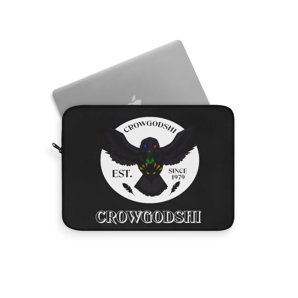 Crowgodshi First Generation Laptop Sleeve, WHITE LOGO