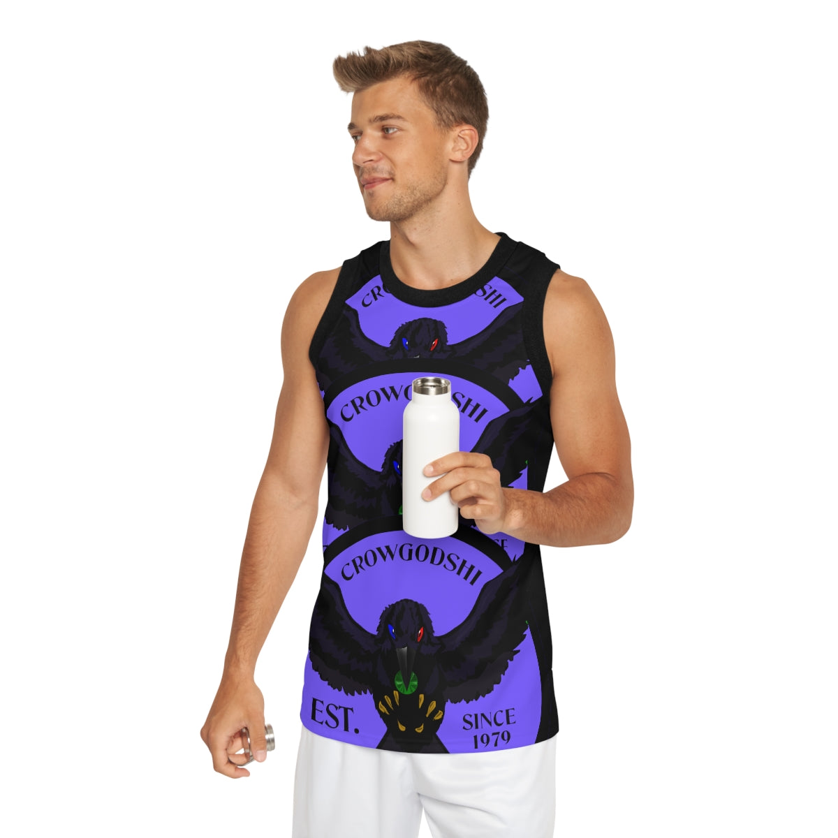 Special Edition Crowgodshi Designer Basketball Jersey, PURPLE LOGO