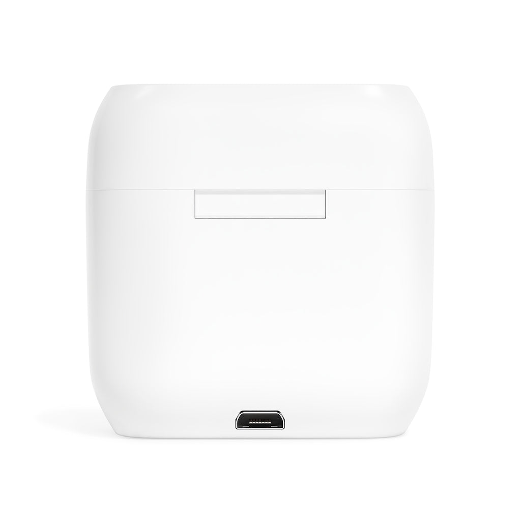 Crowgodshi Designer Essos Wireless Earbuds, WHITE LOGO