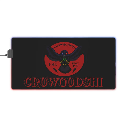 Crowgodshi LED Mouse Pad, BURGUNDY