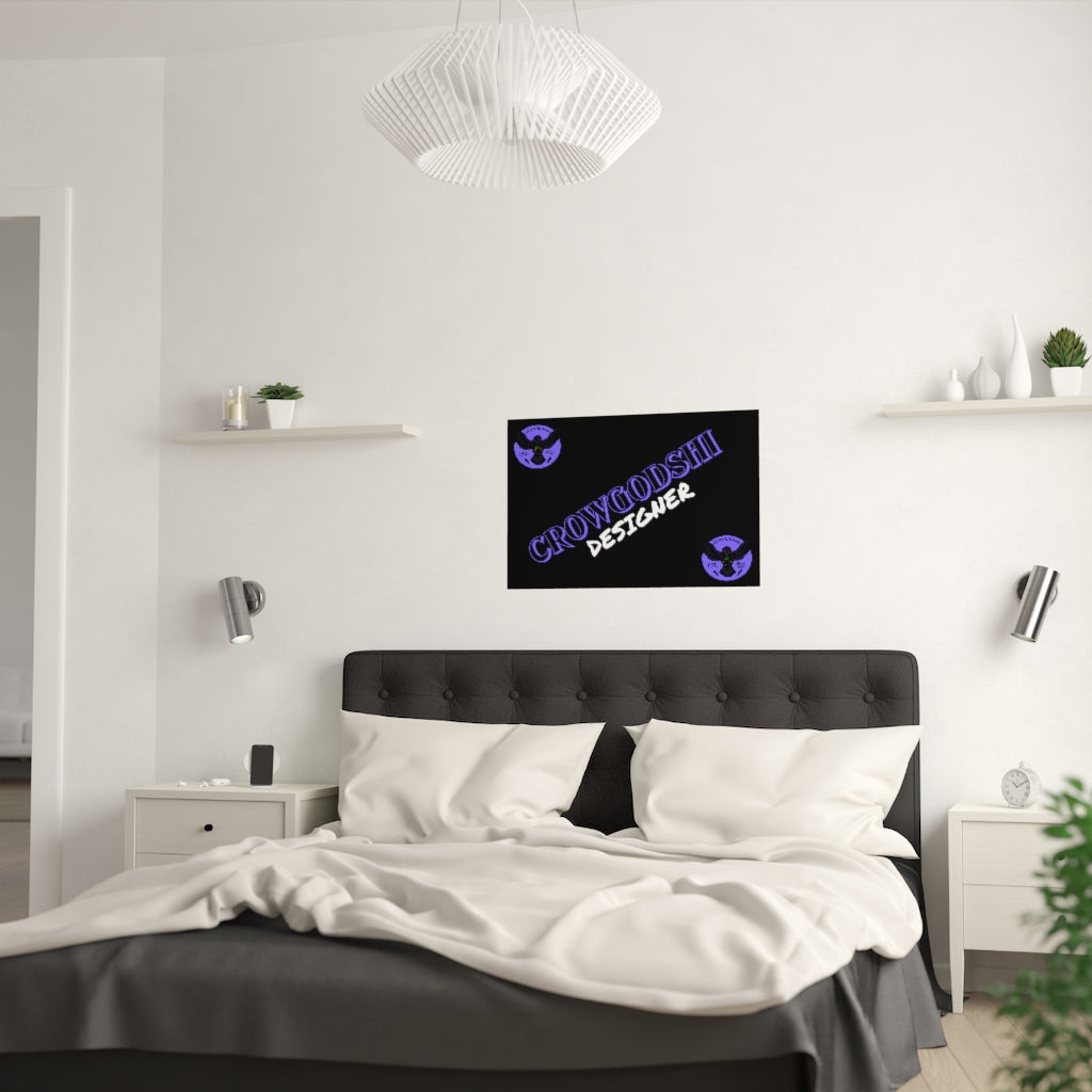 Crowgodshi Designer Satin Posters, PURPLE