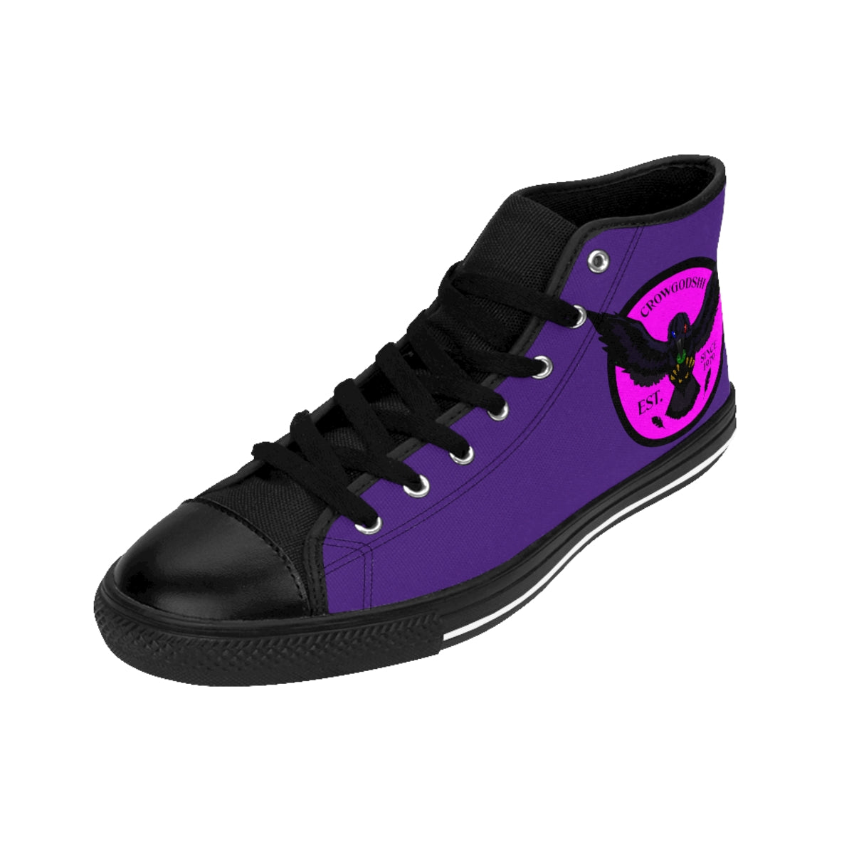 Crowgodshi 2nd Gen. High-Tops, PINK LOGO