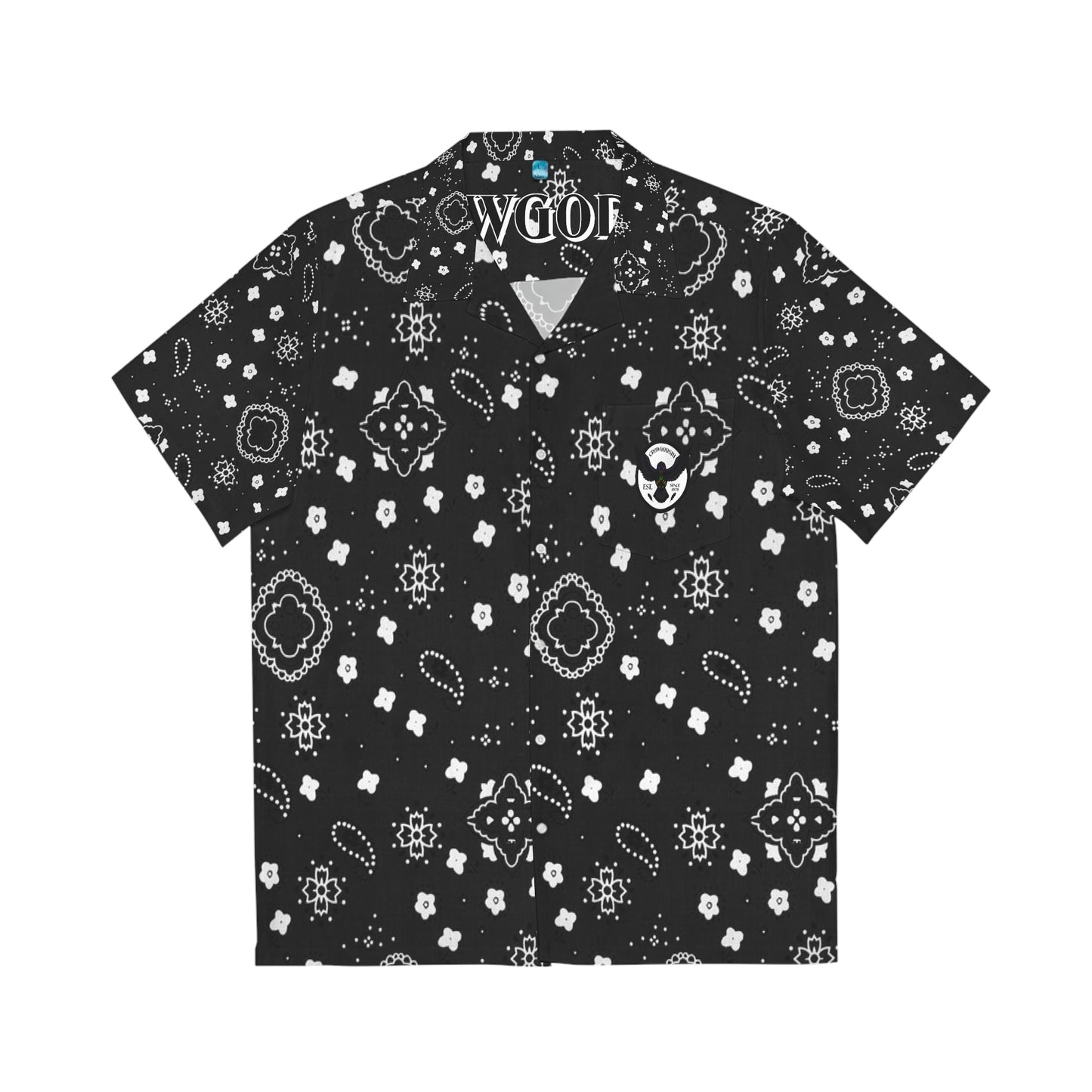 Crowgodshi Men's Black Colors Hawaiian Shirt