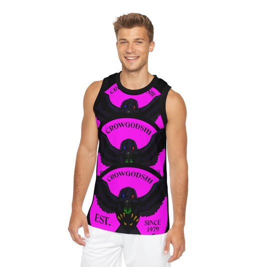 Special Edition Crowgodshi Designer Basketball Jersey, PINK LOGO