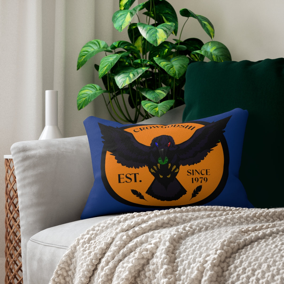 Crowgodshi First Generation Lumbar Pillow, ORANGE LOGO