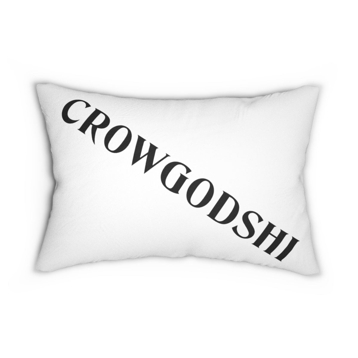 Crowgodshi First Generation Lumbar Pillow, WHITE LOGO