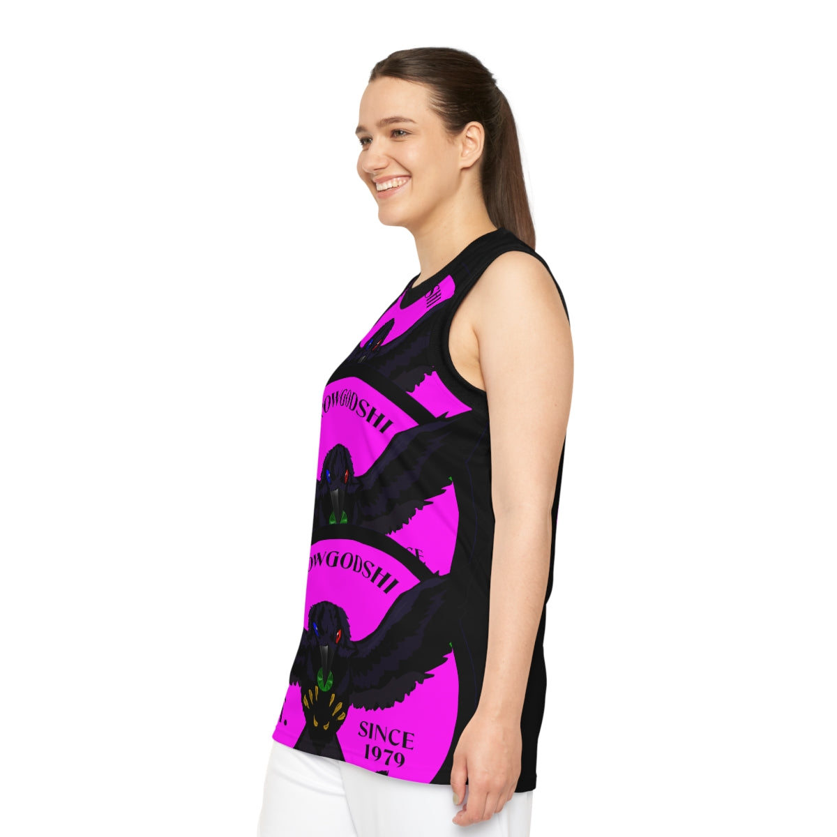 Special Edition Crowgodshi Designer Basketball Jersey, PINK LOGO