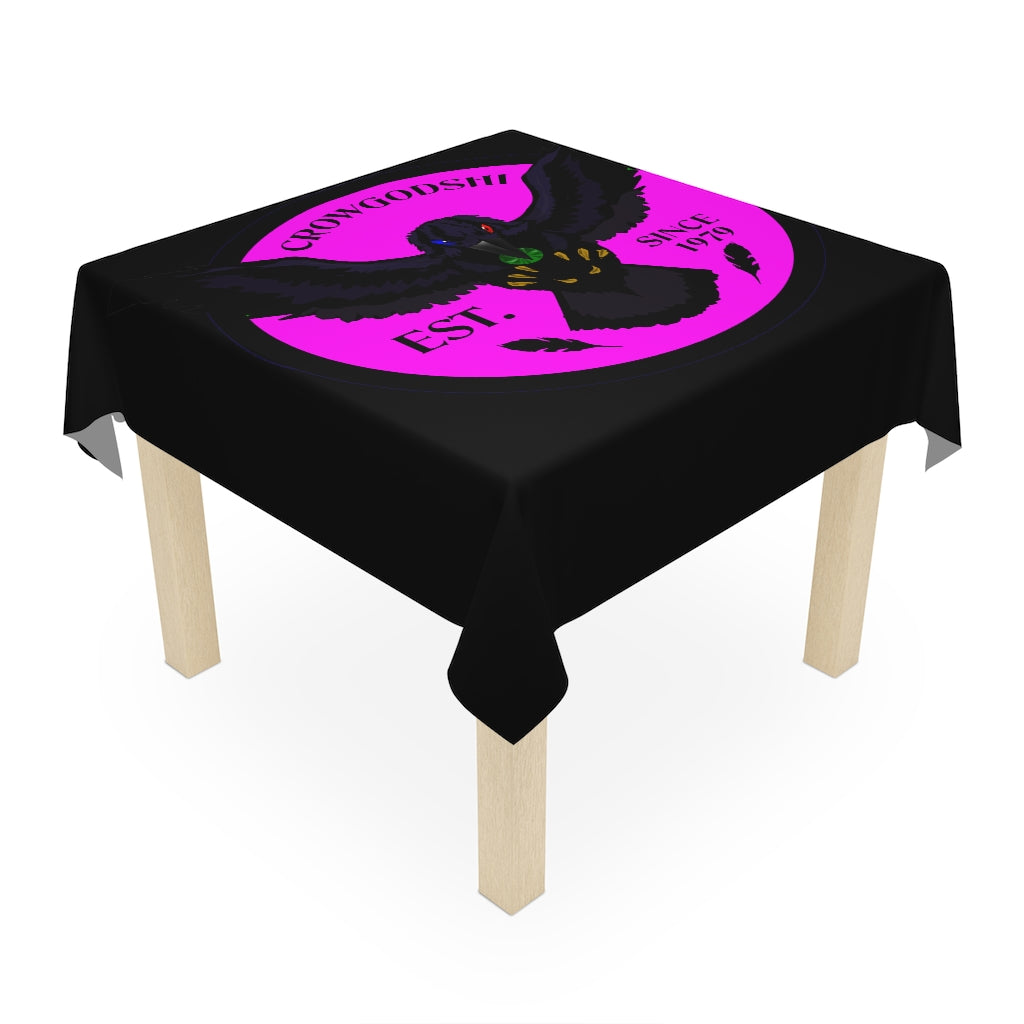 Crowgodshi Table Cloth, PINK LOGO