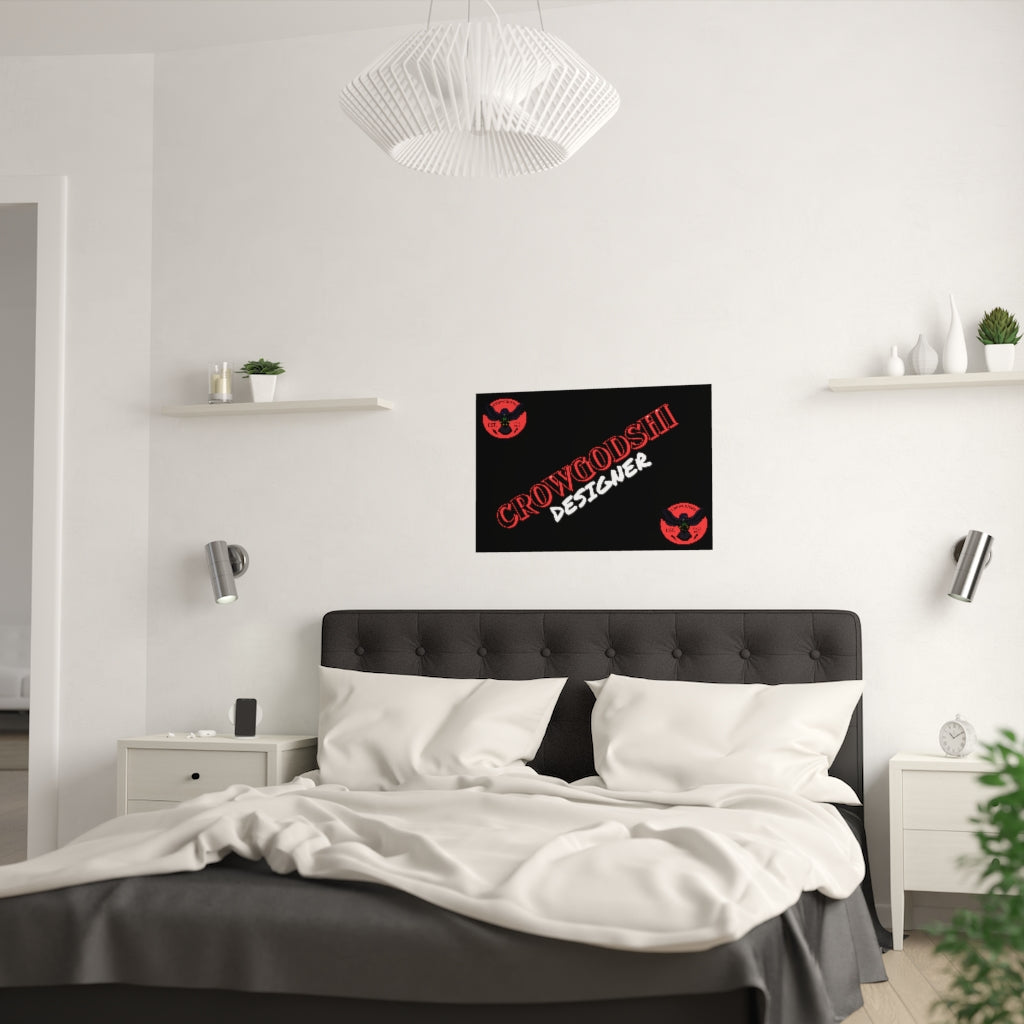 Crowgodshi Designer Satin Posters, RED