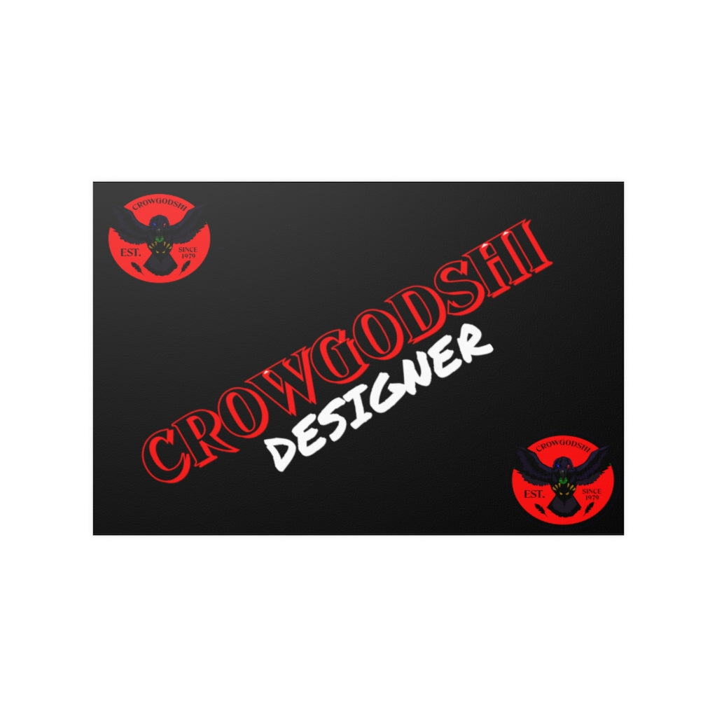 Crowgodshi Designer Satin Posters, RED