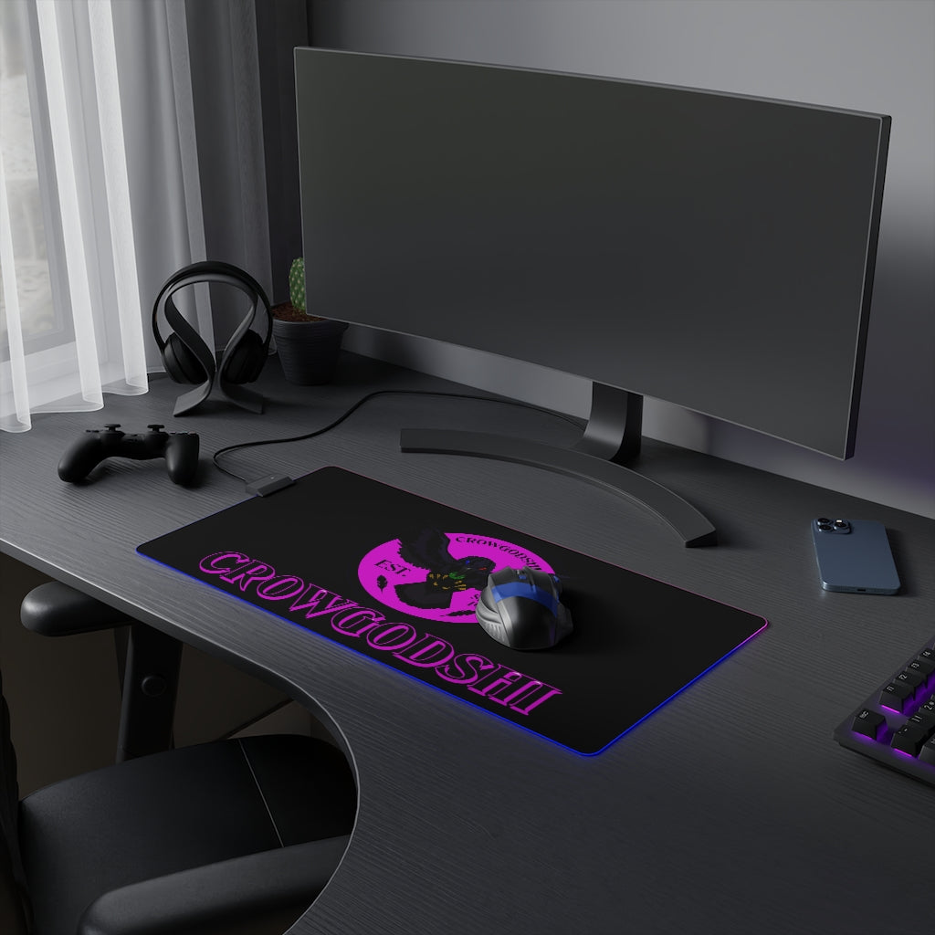 Crowgodshi LED Mouse Pad, PINK