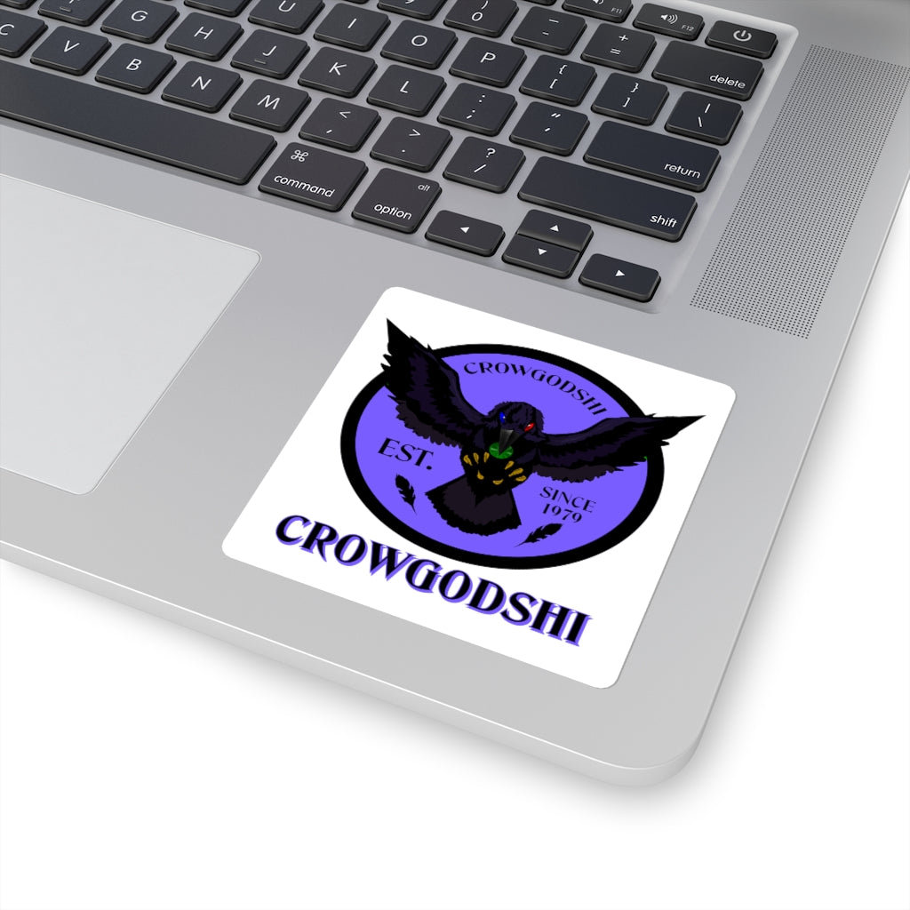 Crowgodshi Square Stickers, PURPLE LOGO