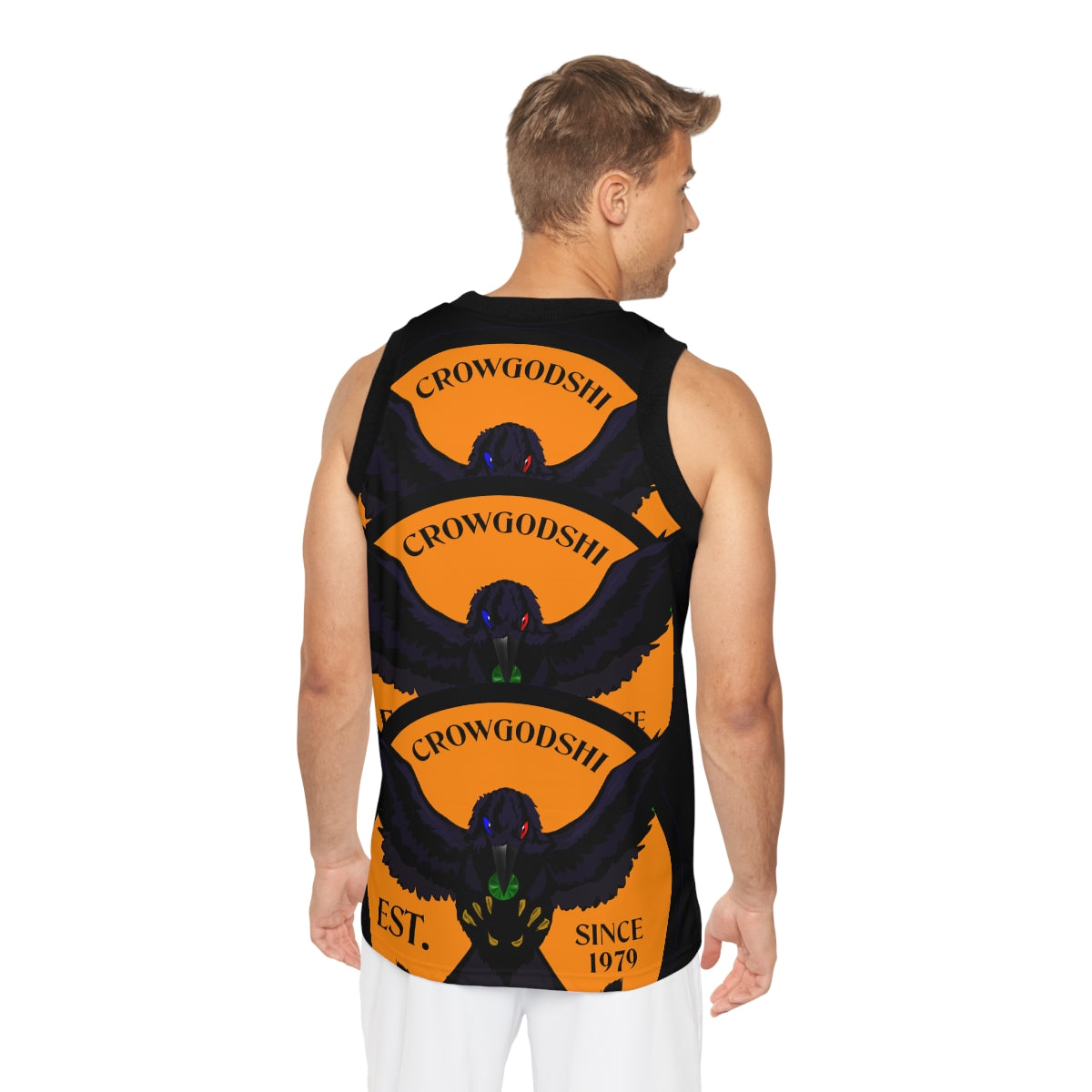 Special Edition Crowgodshi Designer Basketball Jersey, ORANGE LOGO