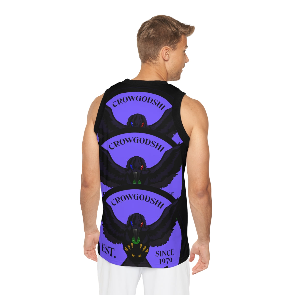 Special Edition Crowgodshi Designer Basketball Jersey, PURPLE LOGO