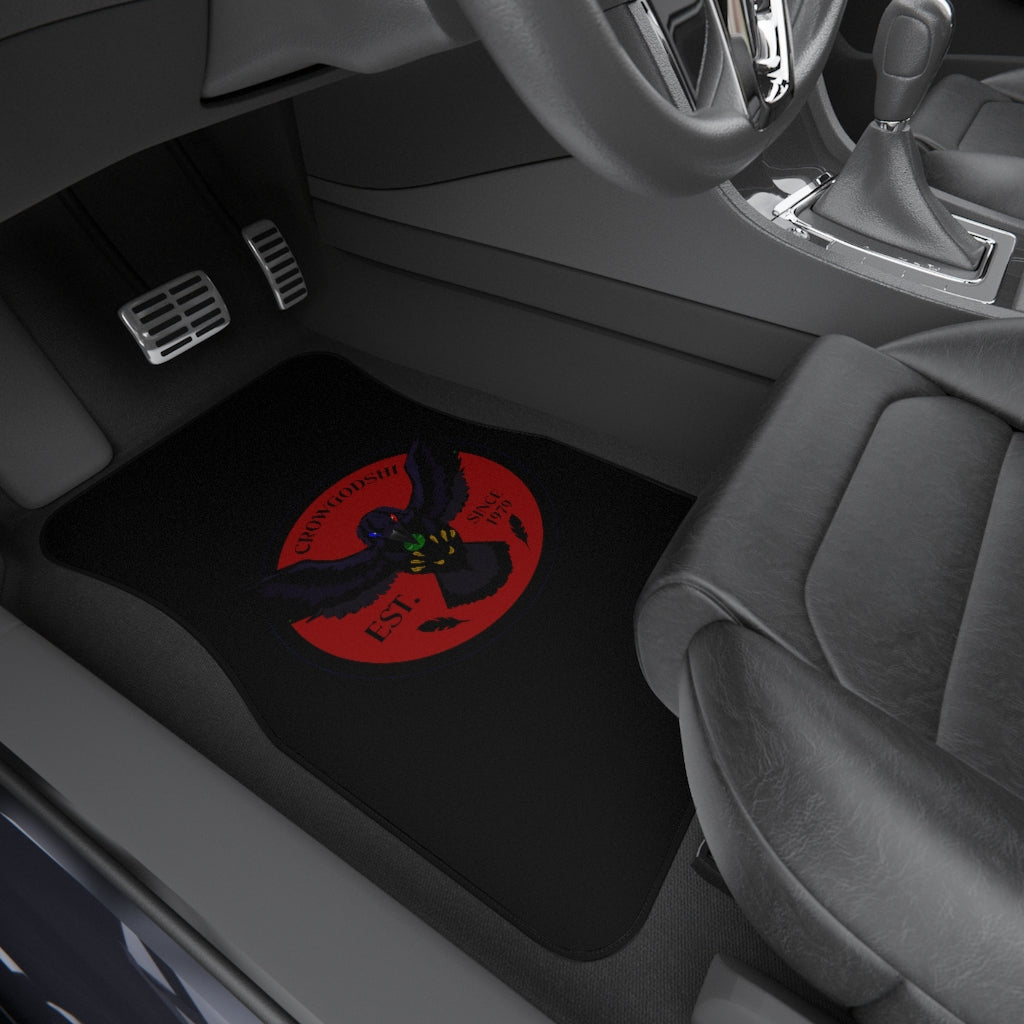 Crowgodshi Car Mats (2x Front), BURGUNDY