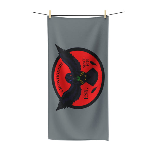 Crowgodshi First Generation Bathroom Towel, RED LOGO