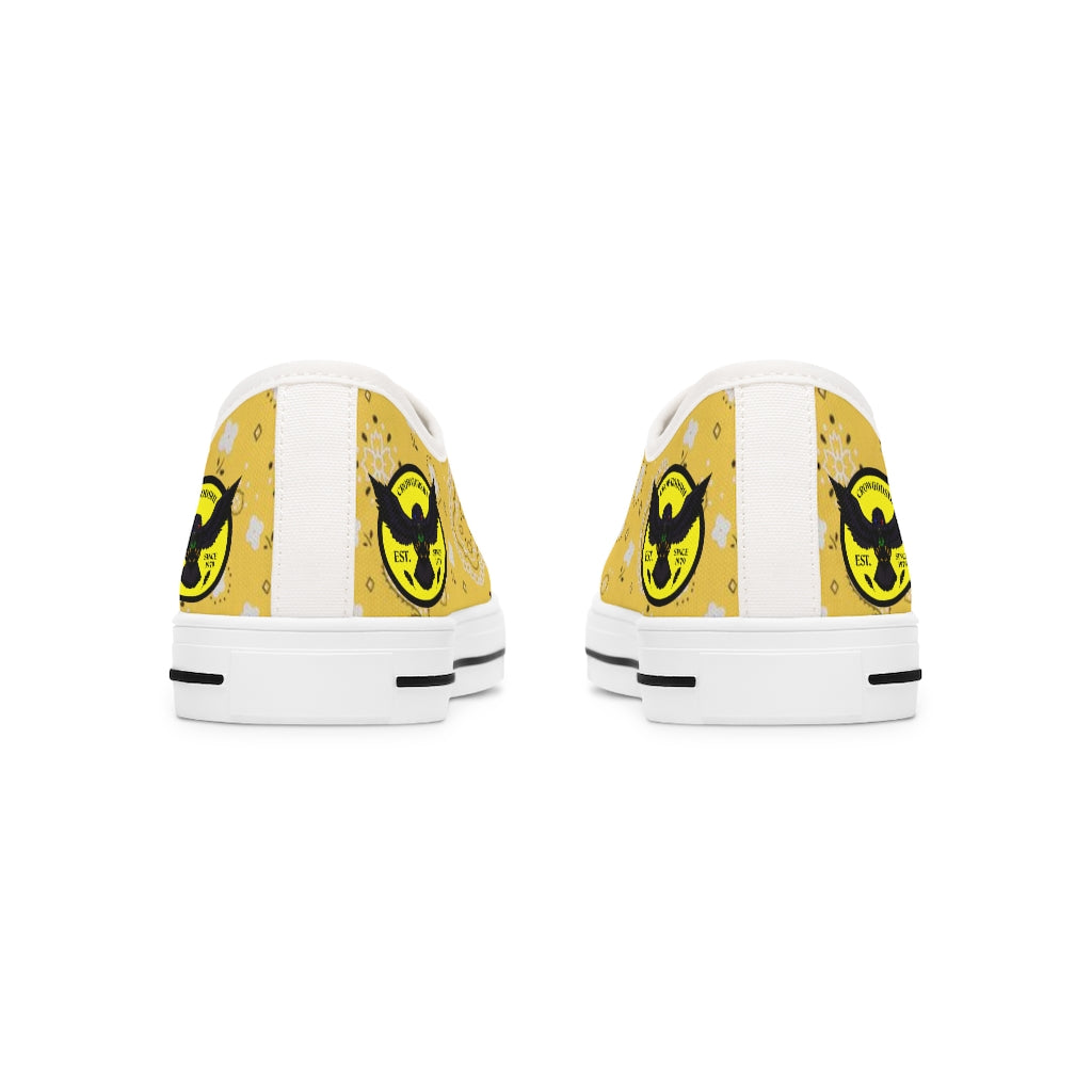 Women's Crowgodshi Yellow Colors Low Top Sneakers