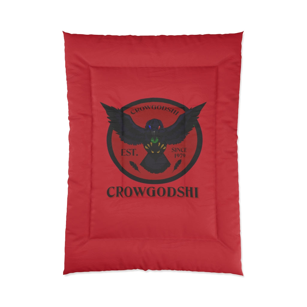 Crowgodshi First Generation Comforter, BURGUNDY LOGO