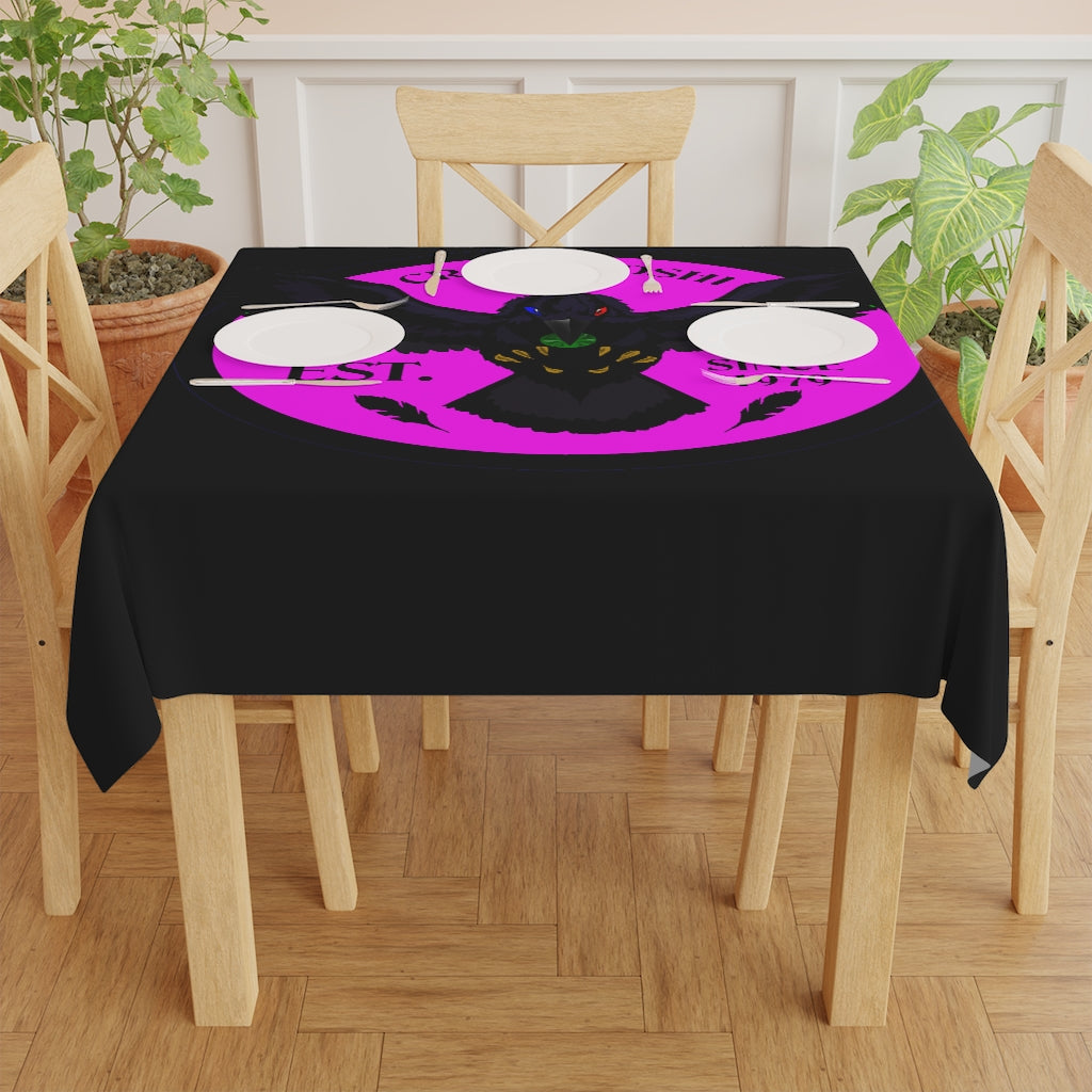 Crowgodshi Table Cloth, PINK LOGO
