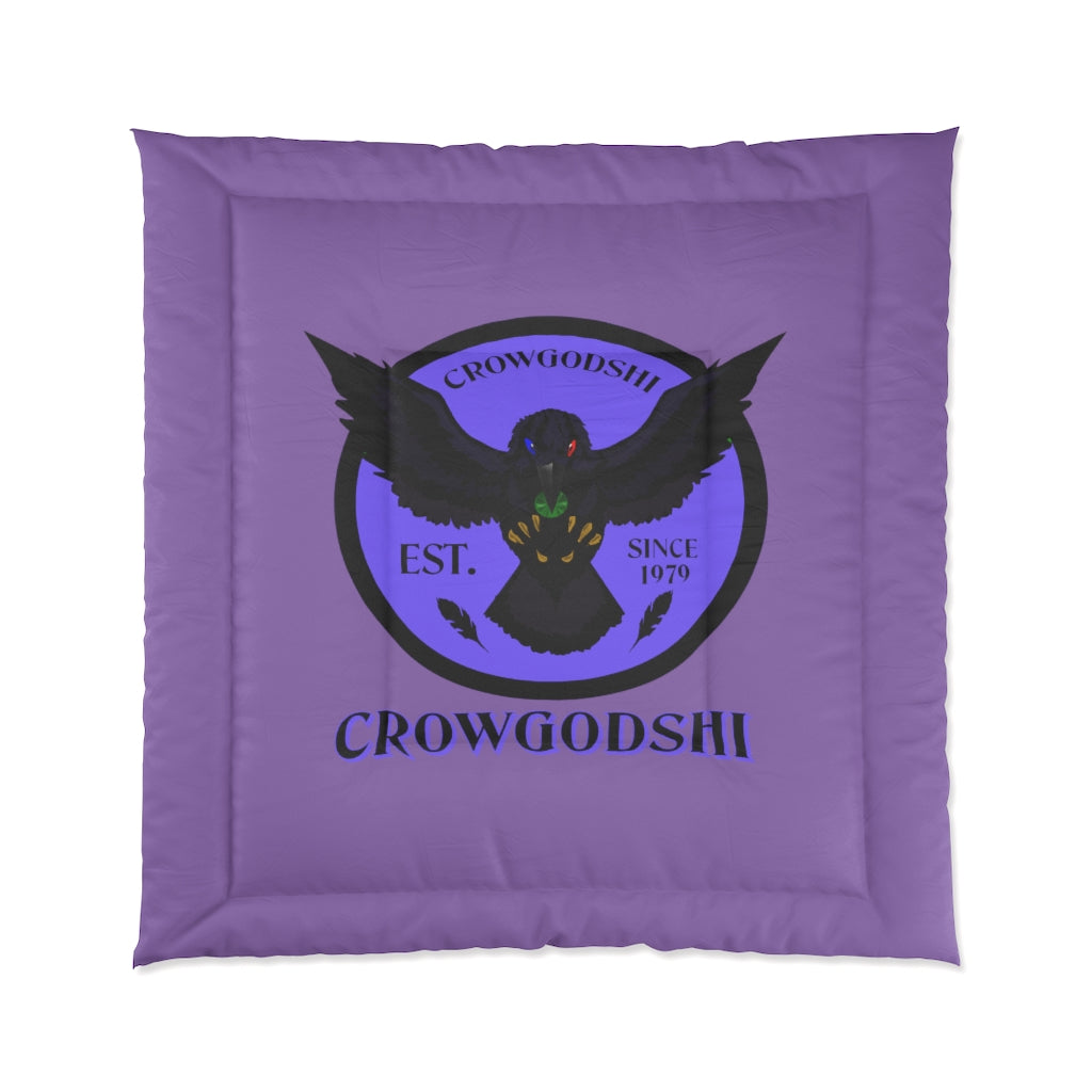 Crowgodshi First Generation Comforter, PURPLE LOGO