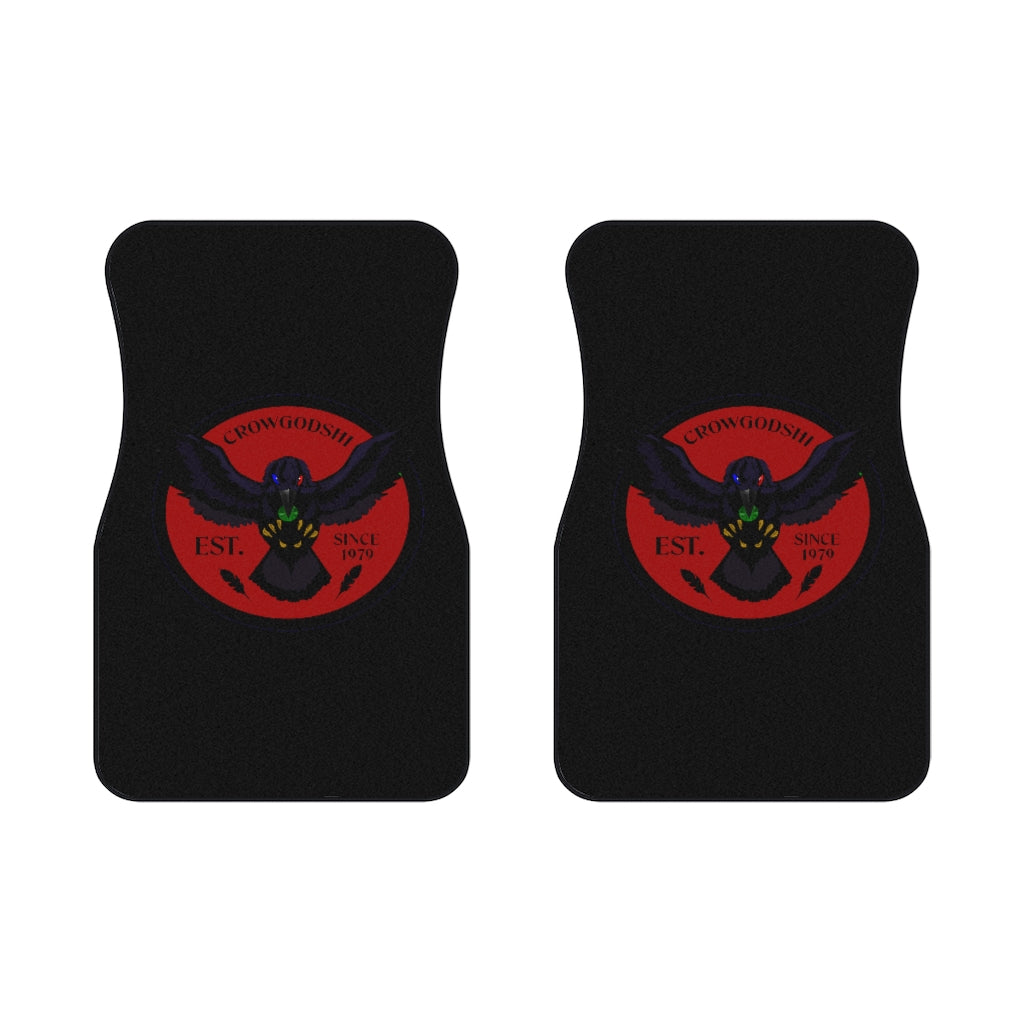 Crowgodshi Car Mats (2x Front), BURGUNDY