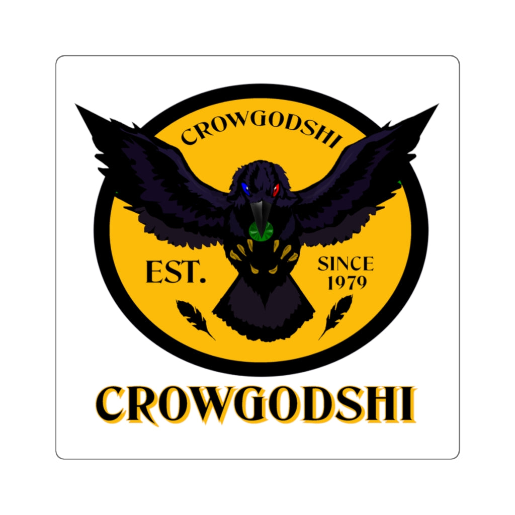 Crowgodshi Square Stickers, GOLD LOGO